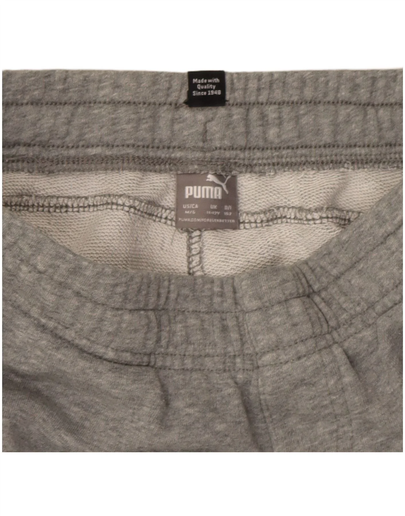 Puma Boys Sport Shorts 11-12 Years Grey Flecked Cotton - Image 3