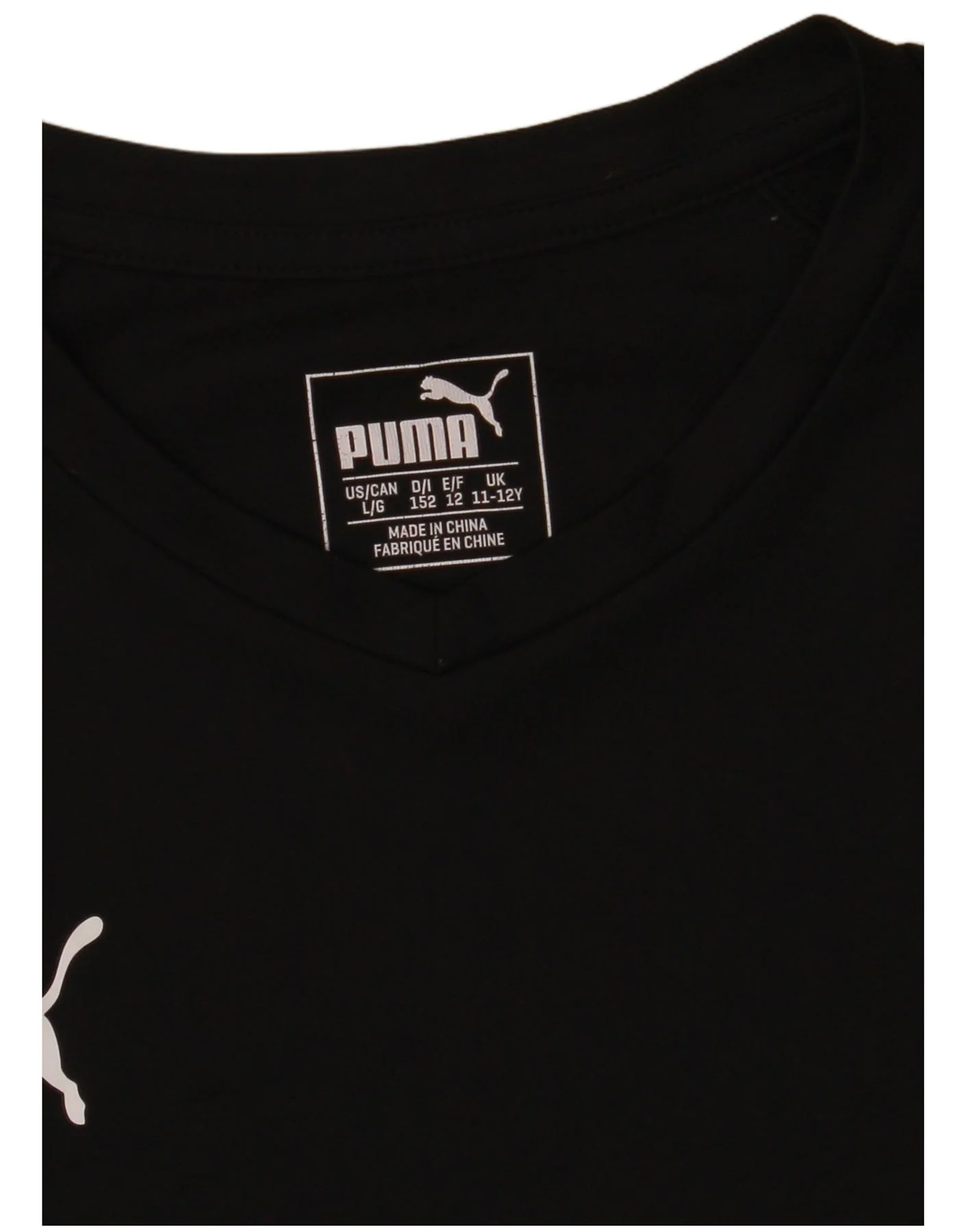Puma Boys T-Shirt Top 11-12 Years Black Polyester - Image 3