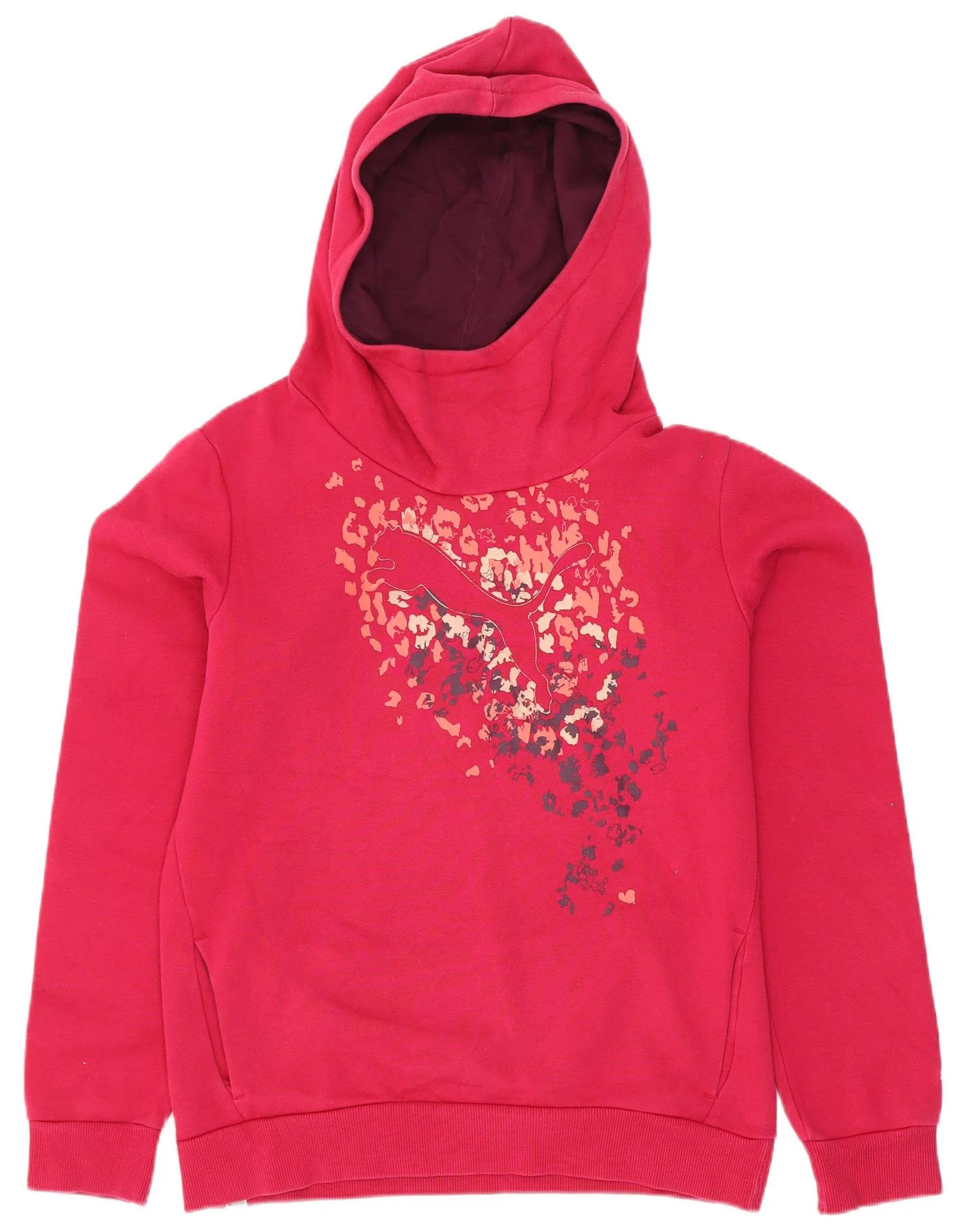 Puma Girls Graphic Hoodie Jumper 15-16 Years Pink