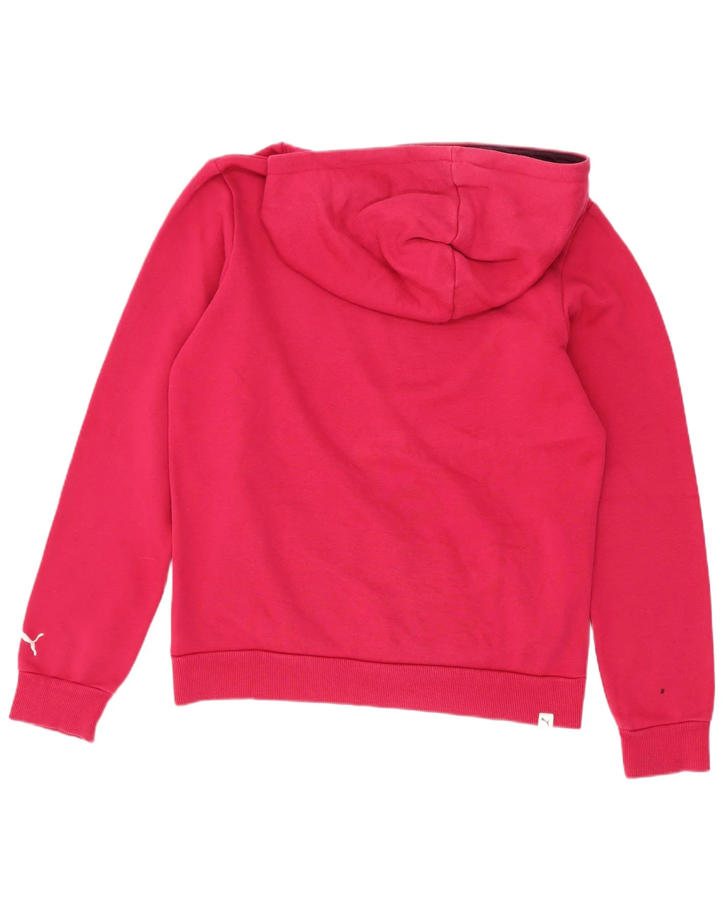 Puma Girls Graphic Hoodie Jumper 15-16 Years Pink - Image 2
