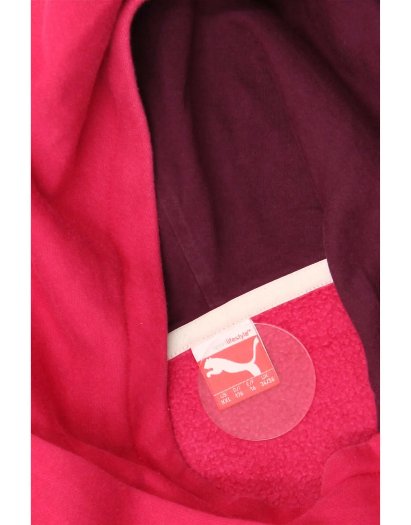 Puma Girls Graphic Hoodie Jumper 15-16 Years Pink - Image 4