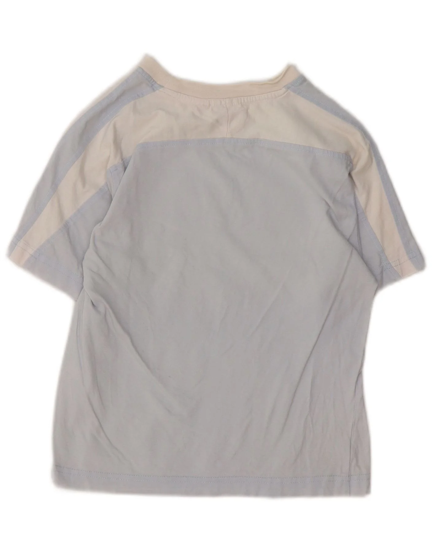 Puma Girls Graphic T-Shirt Top 7-8 Years Blue Colourblock - Image 2