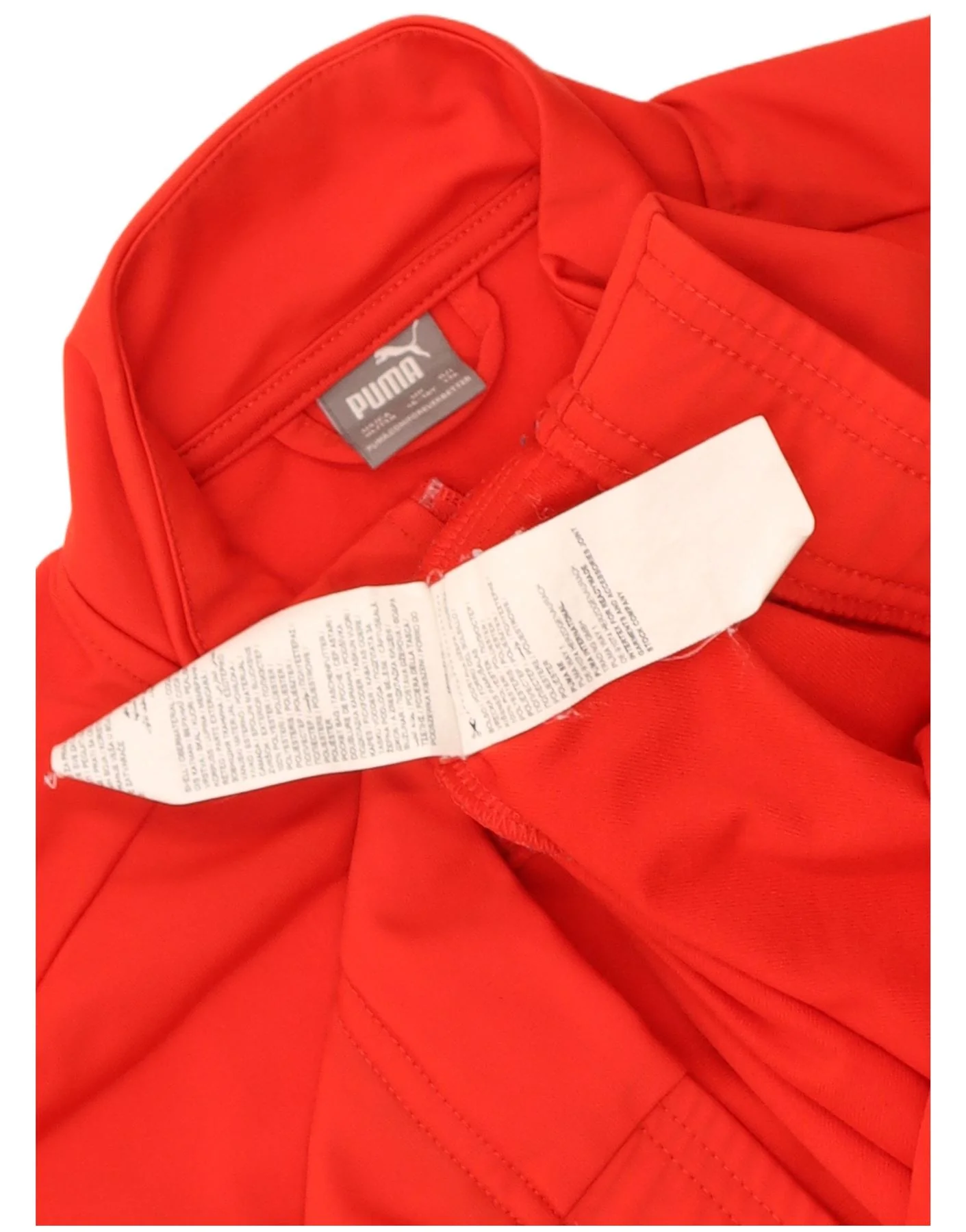 Puma Girls Tracksuit Top Jacket 15-16 Years Red Colourblock Polyester - Image 3