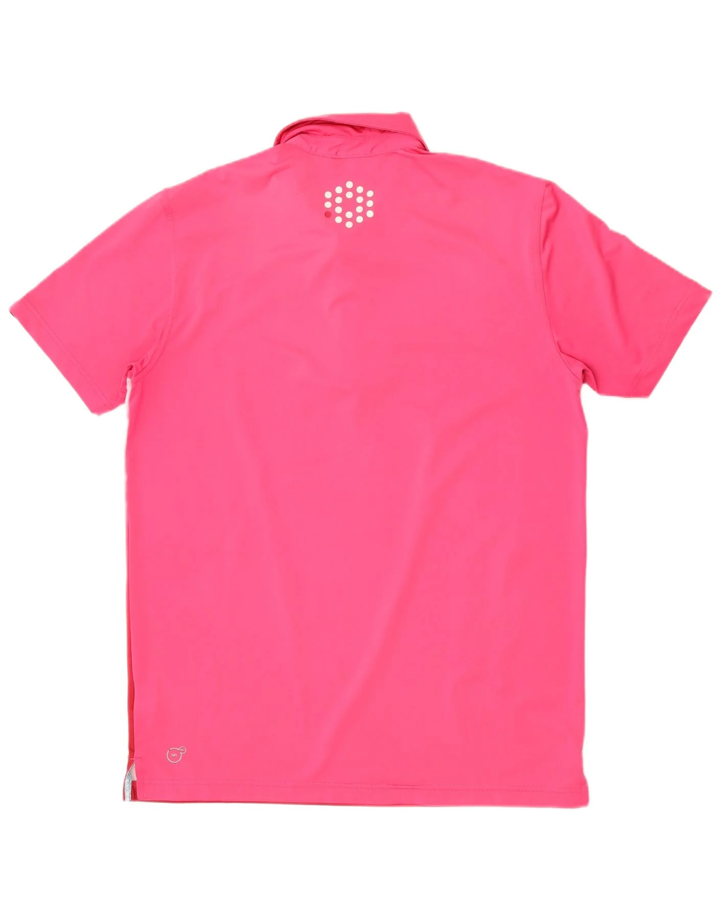 Puma Mens Abstract Pattern Polo Shirt Medium Pink Polyester - Image 2