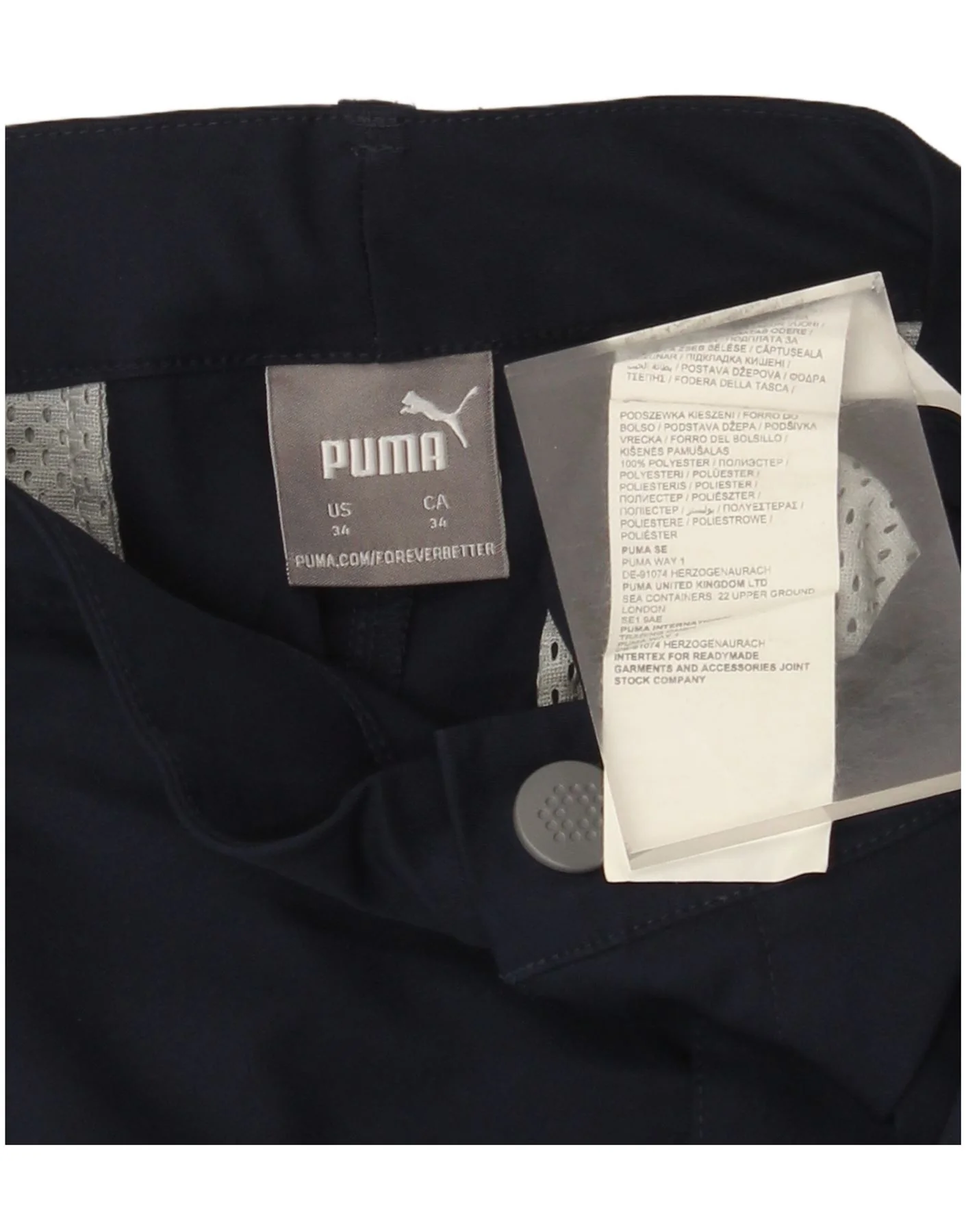 Puma Mens Chino Shorts W34 Large Navy Blue Polyester - Image 4