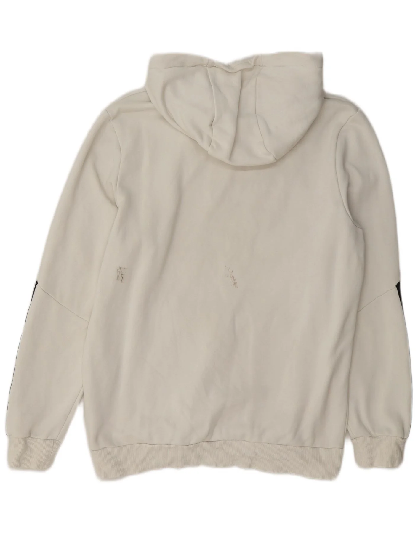 Puma Mens Graphic Hoodie Jumper Medium White Colourblock Cotton - Image 2