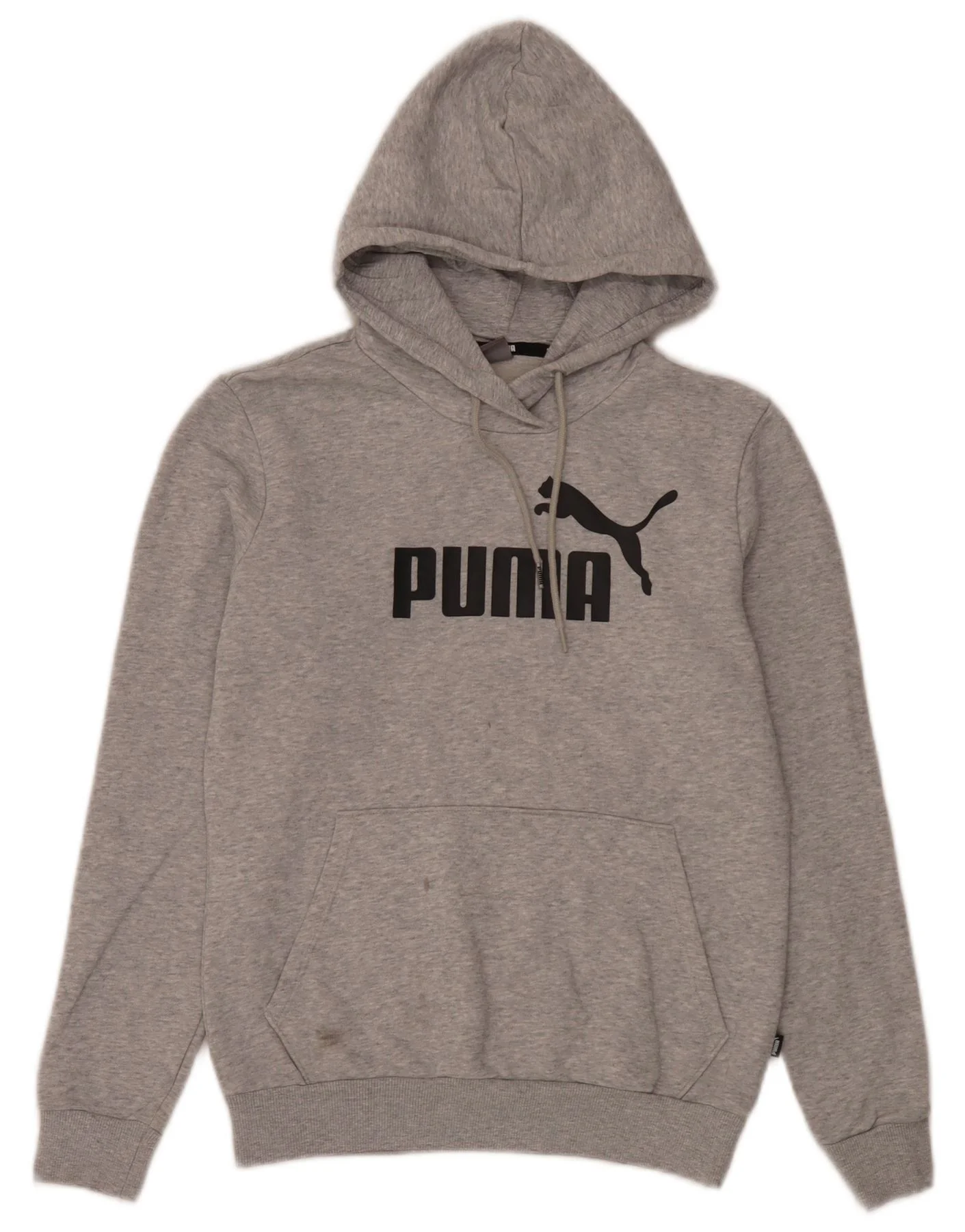 Puma Mens Graphic Hoodie Jumper Small Grey Cotton