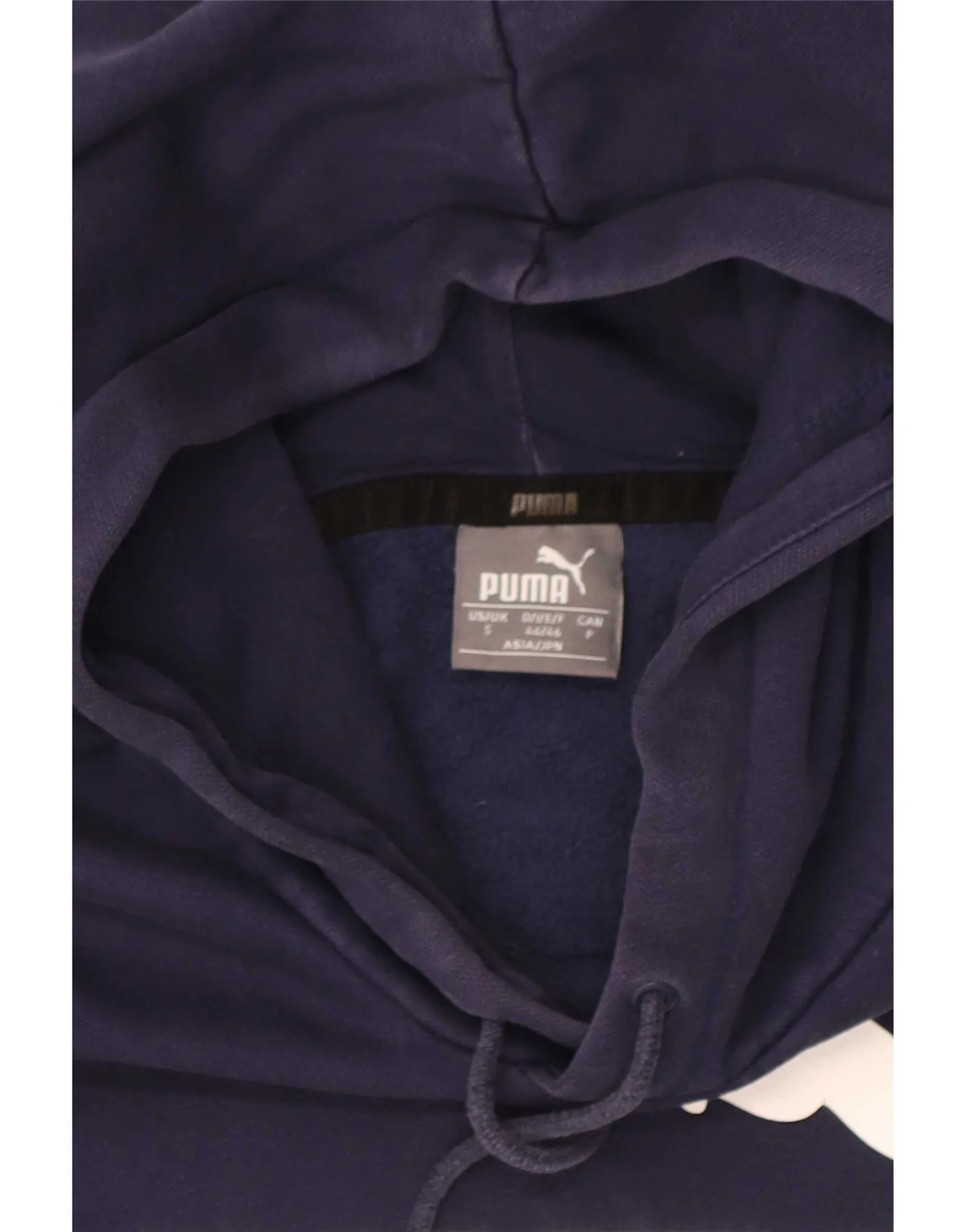 Puma Mens Graphic Hoodie Jumper Small Navy Blue Cotton - Image 4