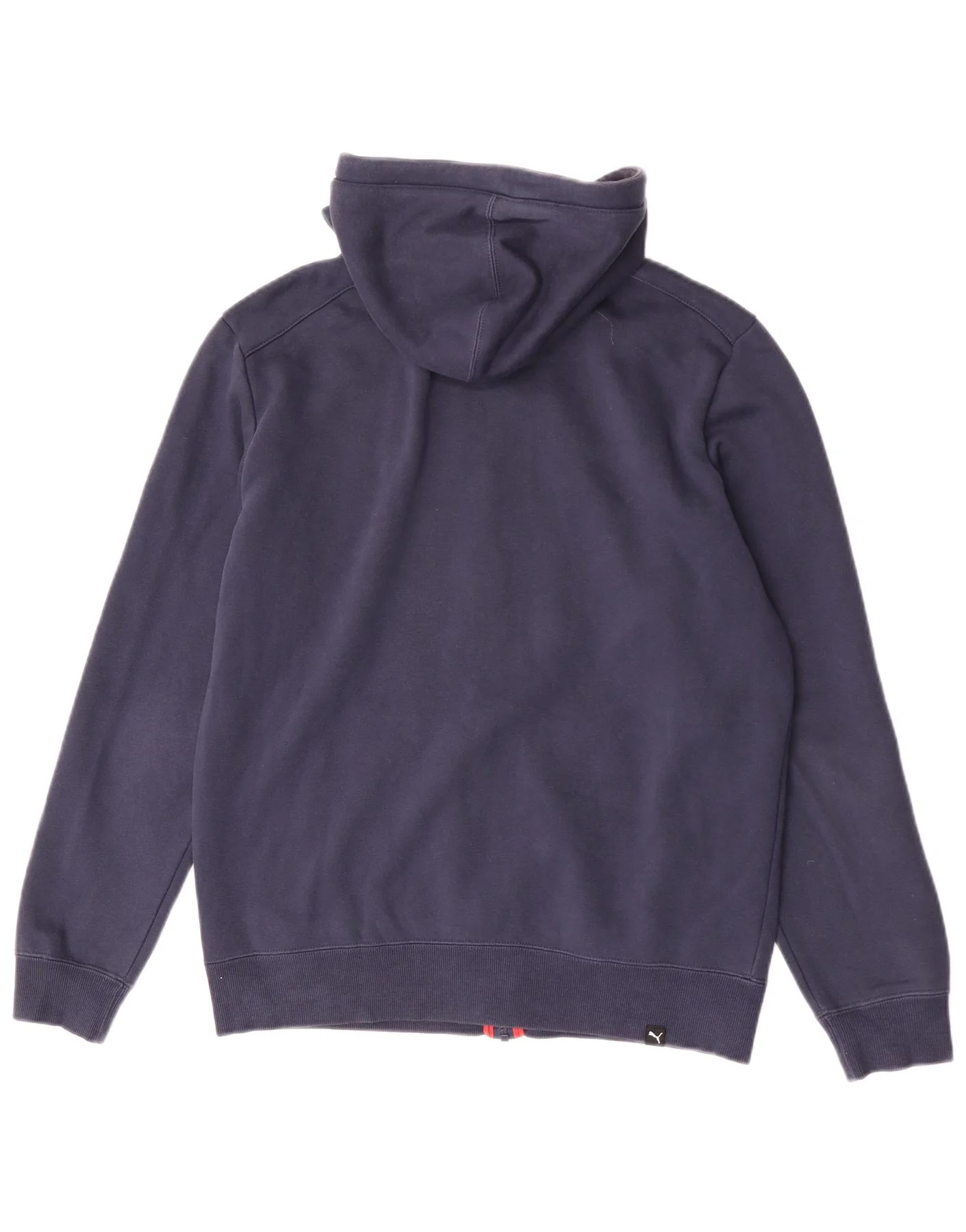 Puma Mens Graphic Regular Fit Zip Hoodie Sweater Medium Navy Blue Cotton - Image 2