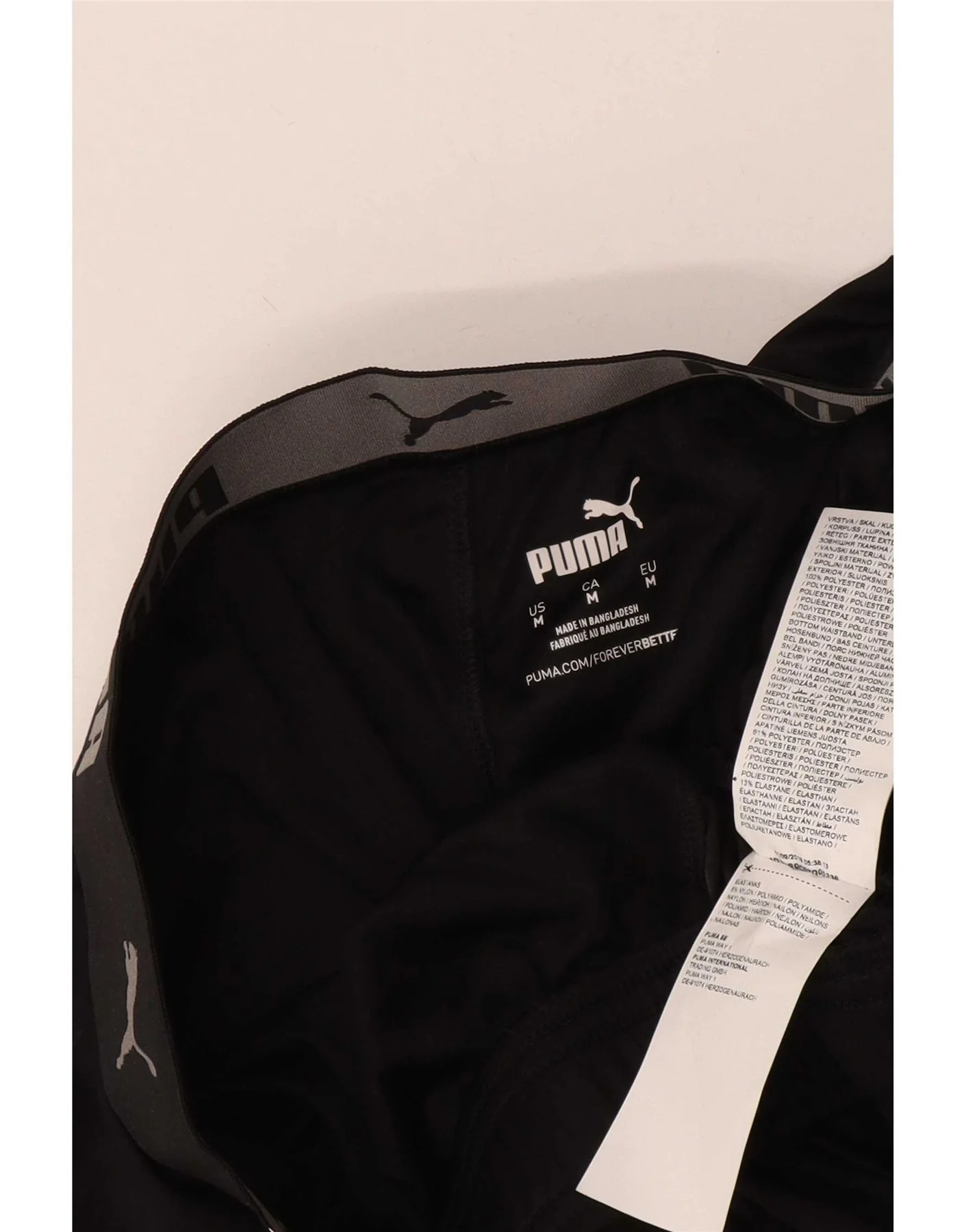 Puma Mens Graphic Sport Shorts Medium Black Polyester - Image 3
