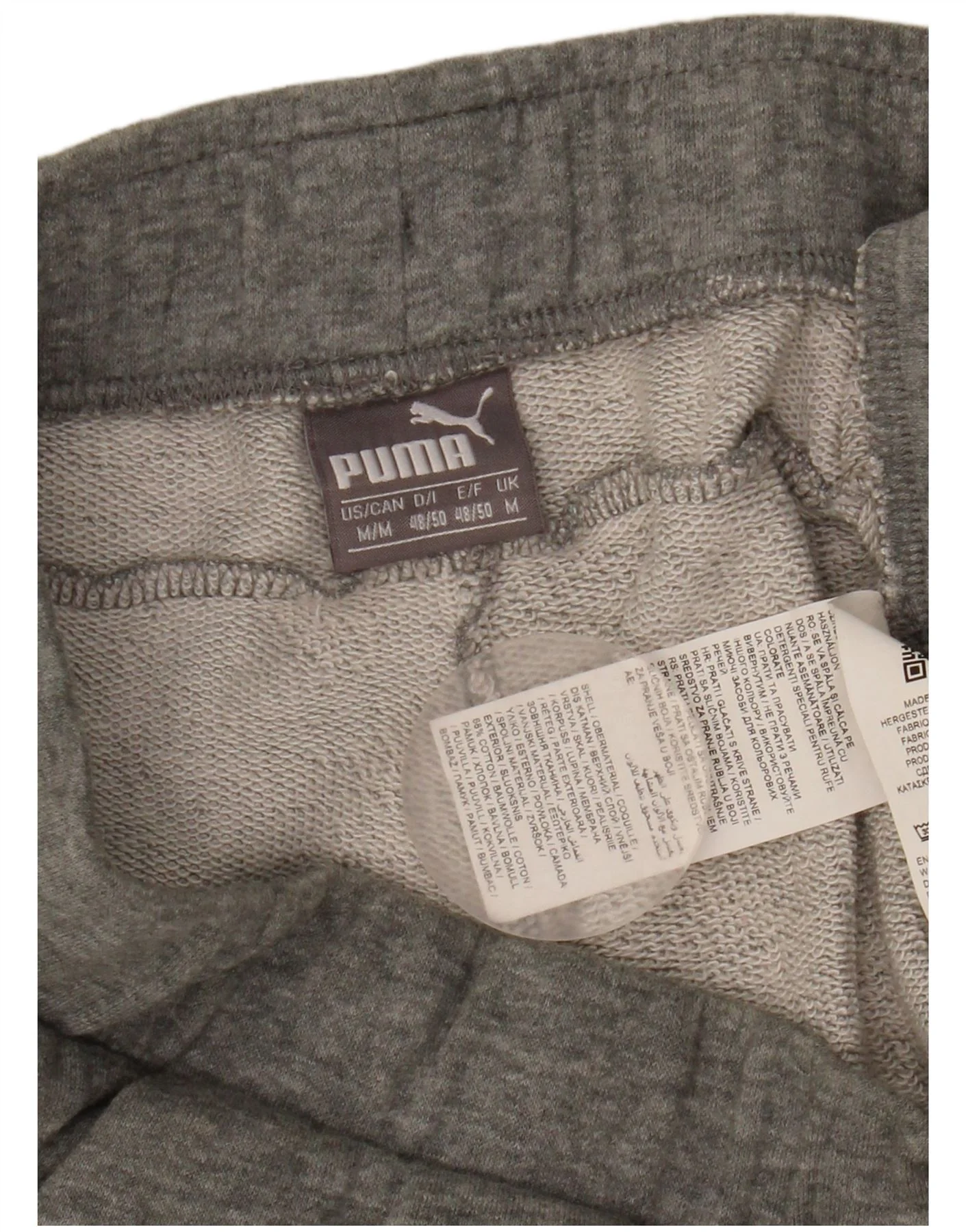 Puma Mens Graphic Sport Shorts Medium Grey Flecked Cotton - Image 3