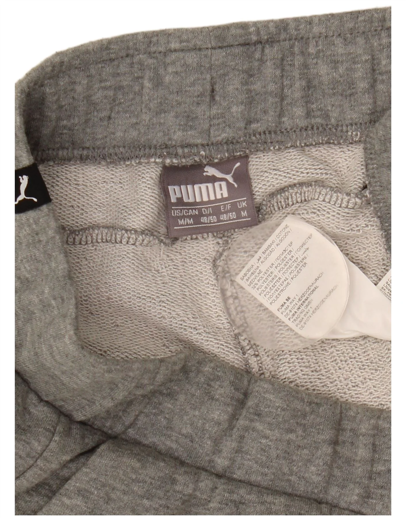Puma Mens Graphic Sport Shorts Medium Grey Flecked Cotton - Image 4