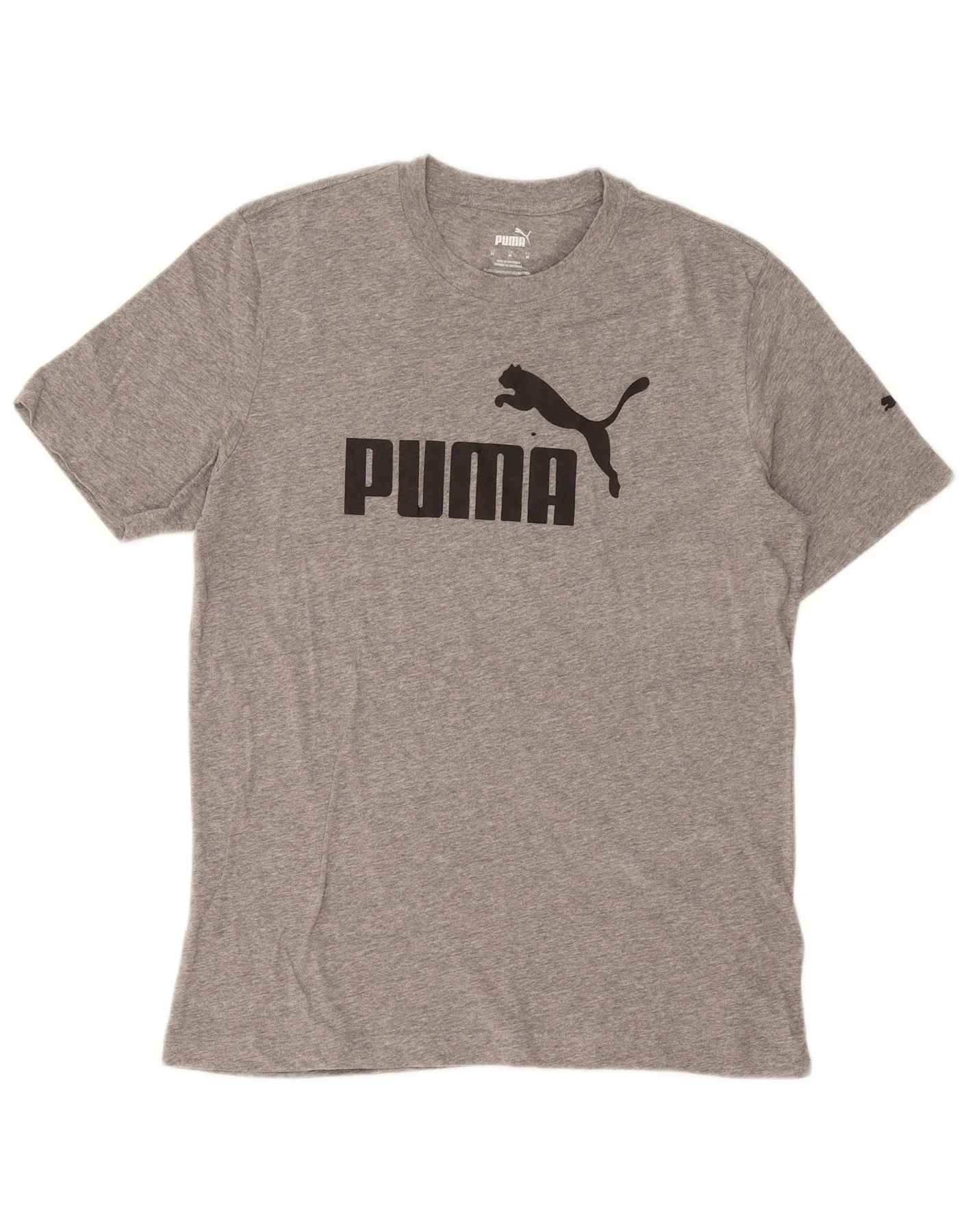 Puma Mens Graphic T-Shirt Top Medium Grey Cotton