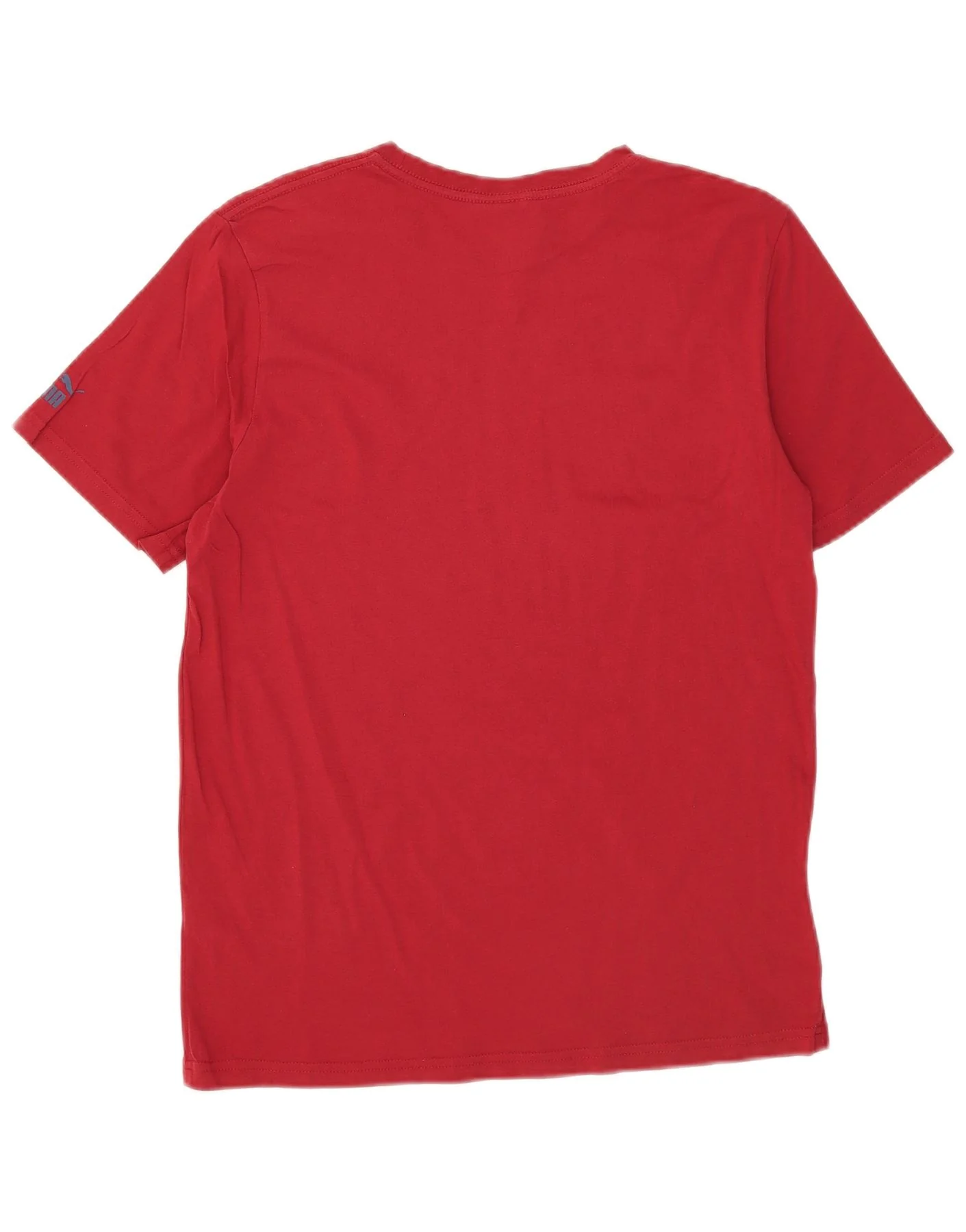 Puma Mens Graphic T-Shirt Top Medium Red Cotton - Image 2