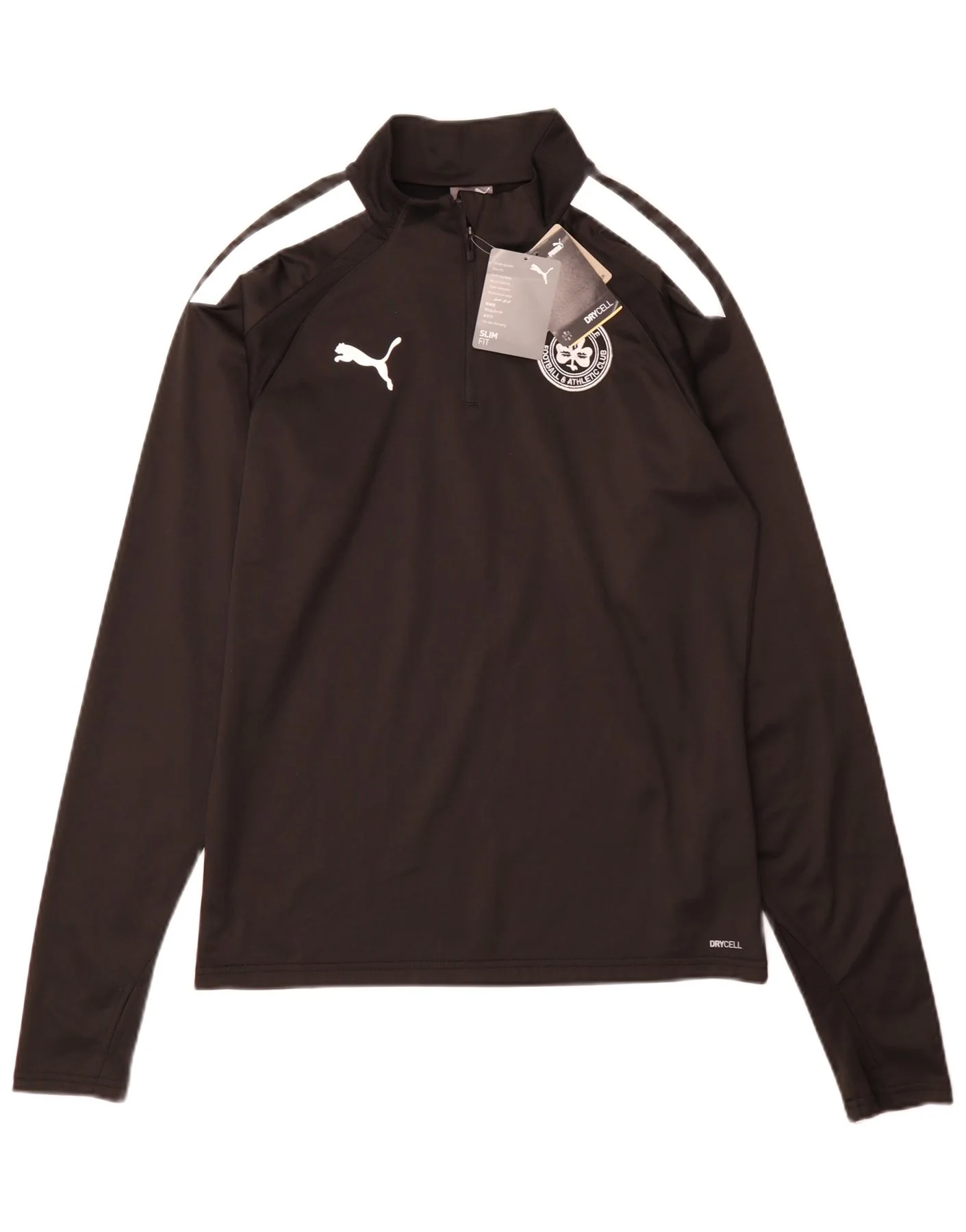 Puma Mens Graphic Top Long Sleeve Medium Black Sports