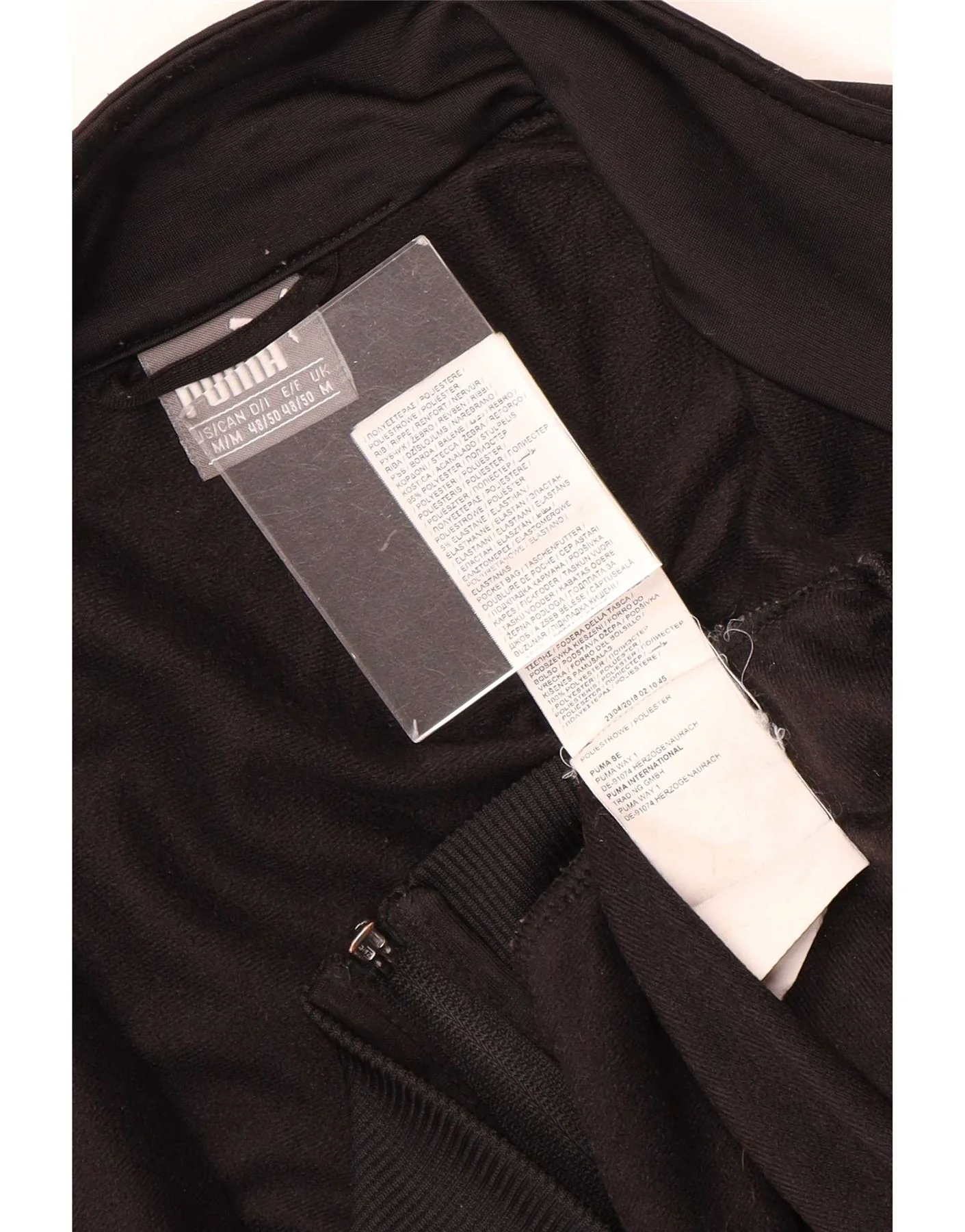 Puma Mens Graphic Tracksuit Top Jacket Medium Black - Image 3