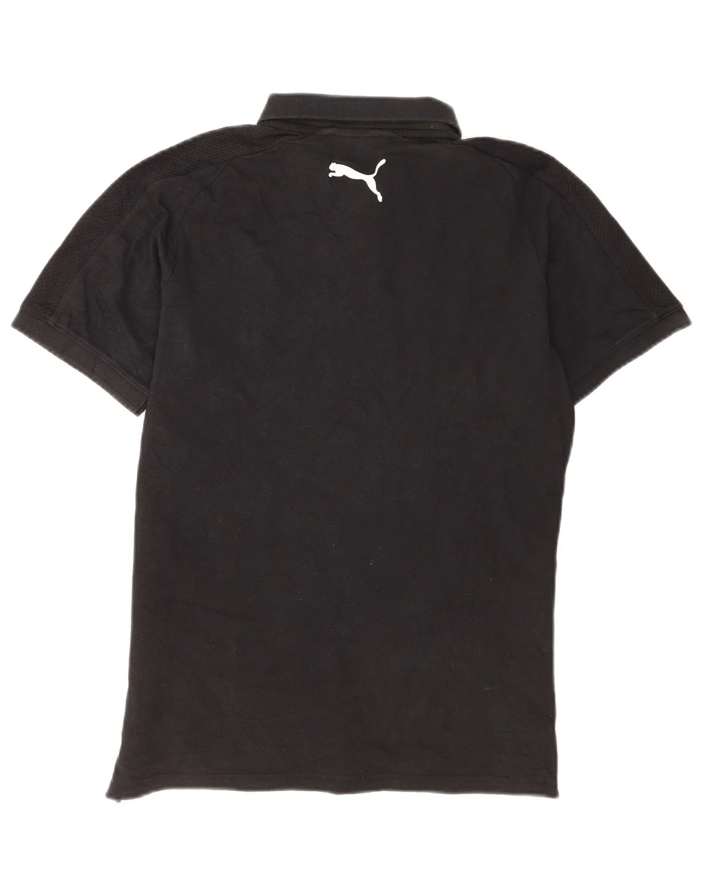Puma Mens Polo Shirt Small Black Cotton - Image 2