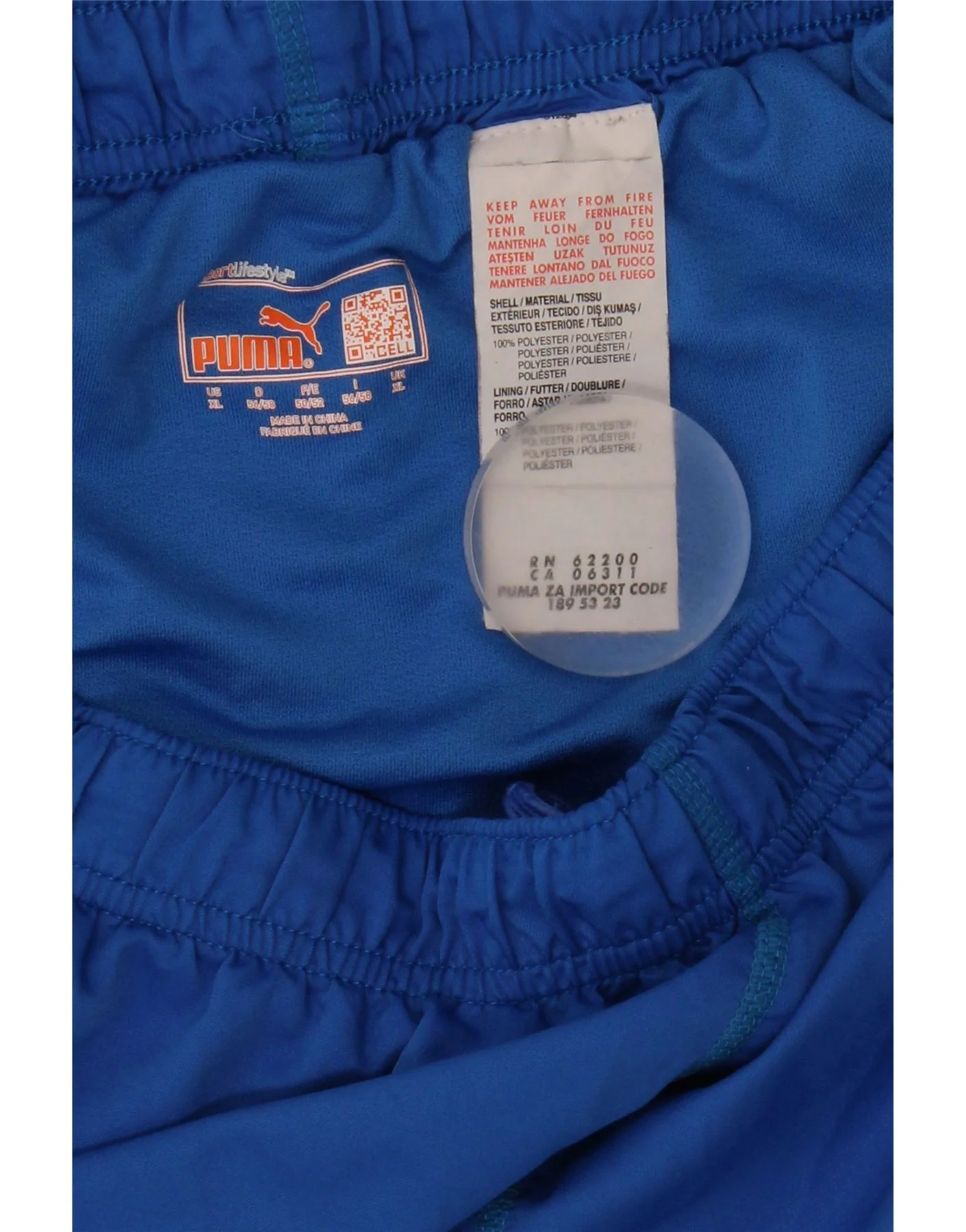 Puma Mens Sport Shorts XL Blue Colourblock Polyester - Image 3