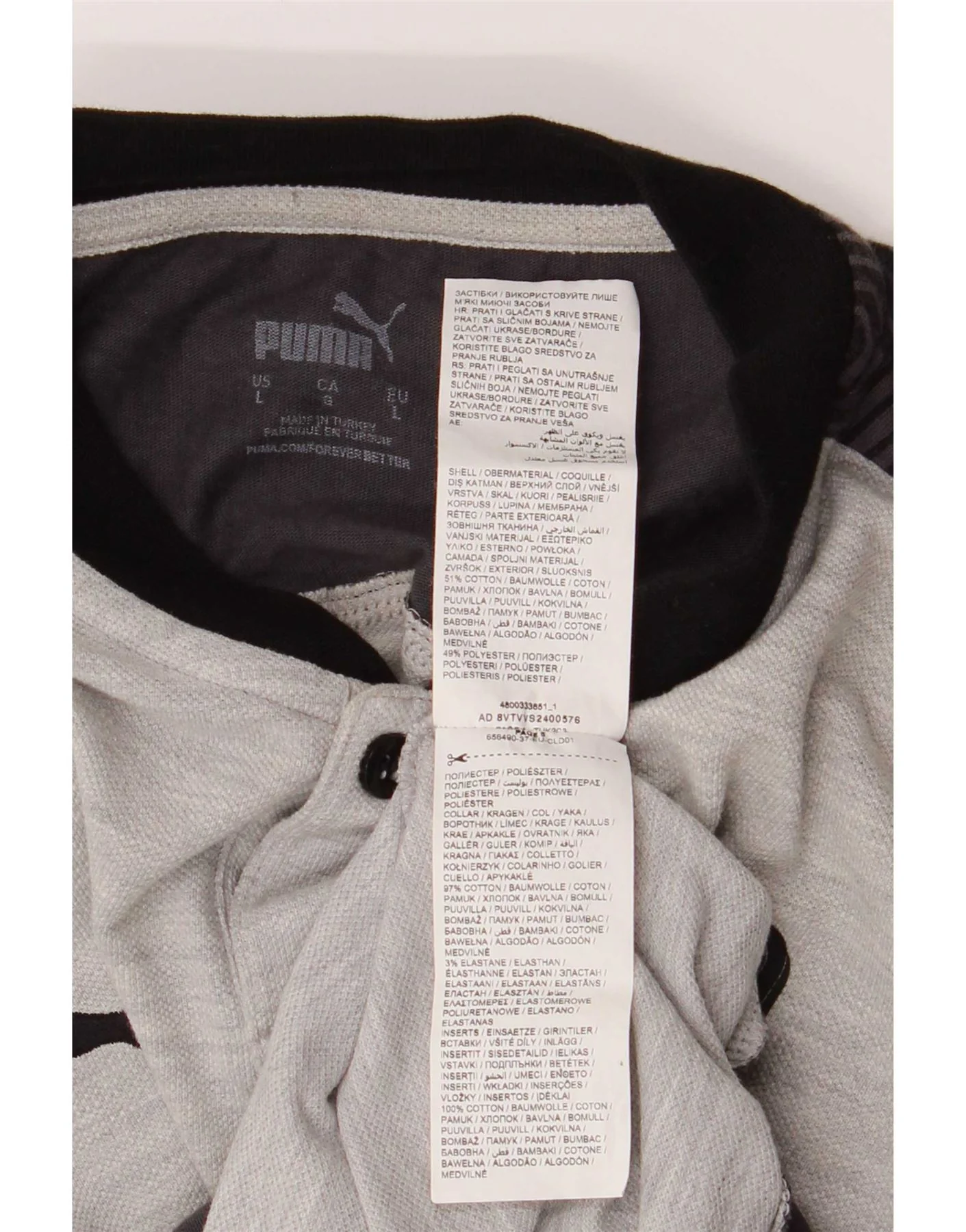 Puma Mens SSG Halvestorf/Herkendorf Graphic T-Shirt Top Large Grey Sports - Image 4