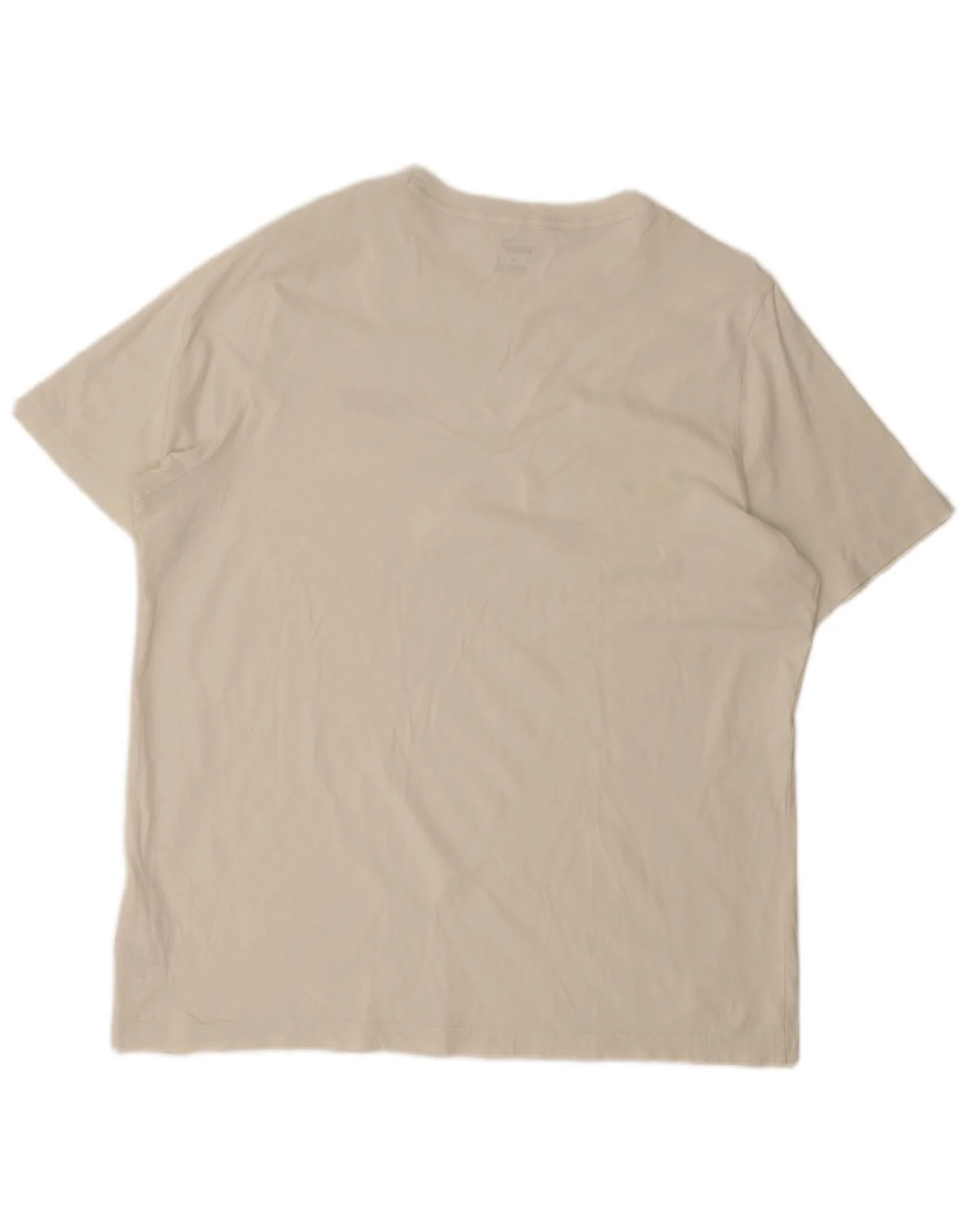 Puma Mens T-Shirt Top XL White Cotton - Image 2
