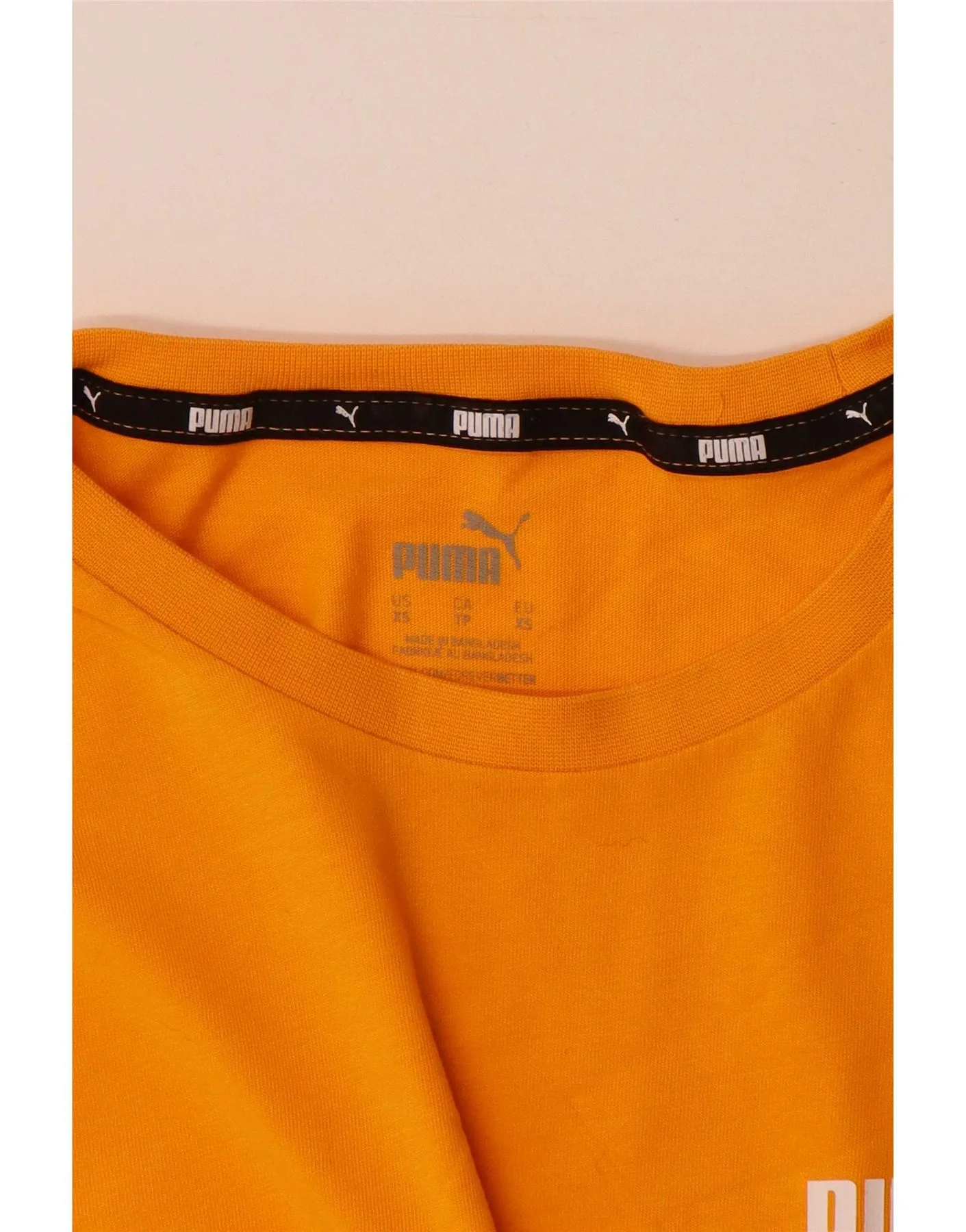Puma Mens T-Shirt Top XS Yellow - Image 3