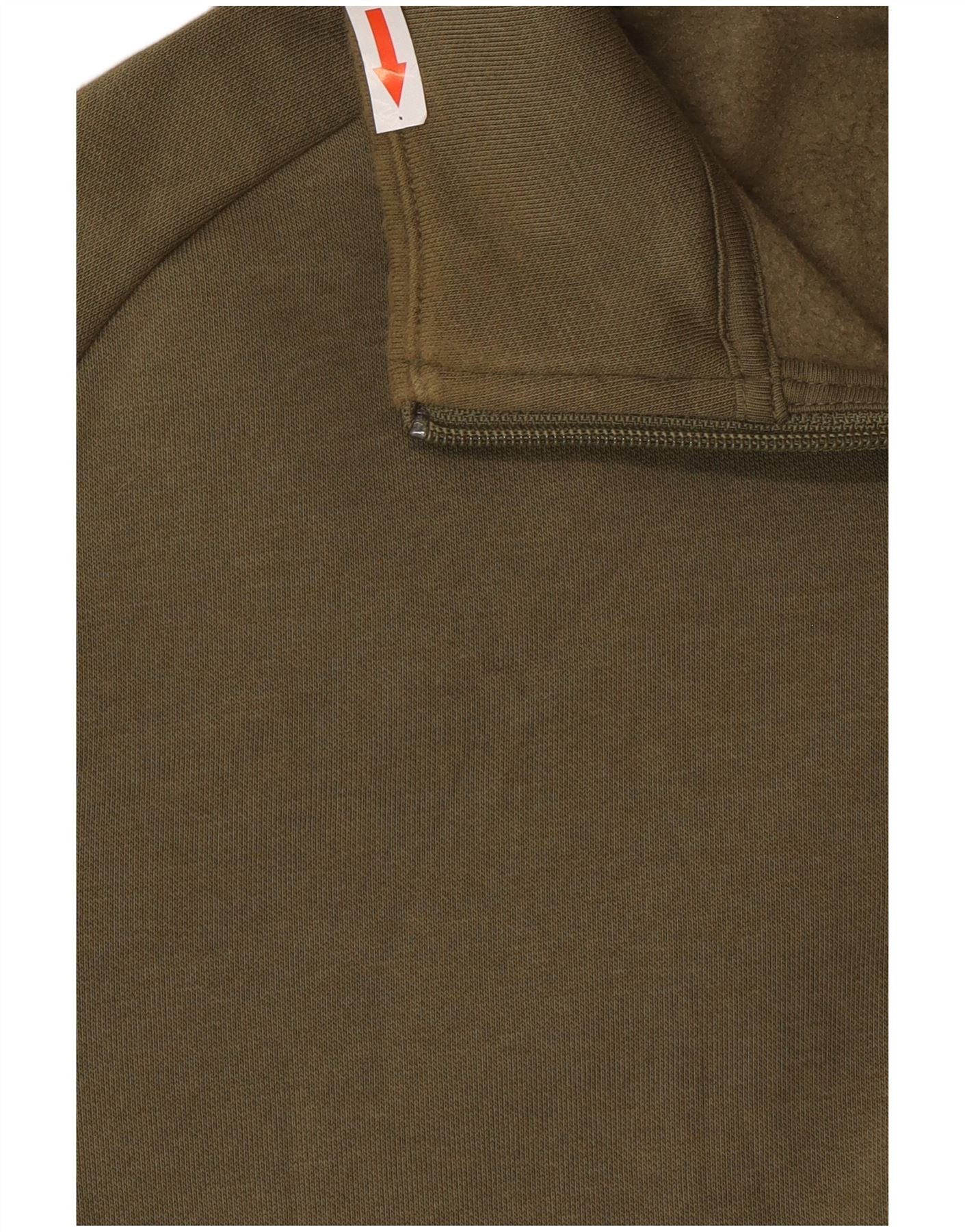 Puma Mens Tracksuit Top Jacket Medium Khaki Colourblock Cotton - Image 3
