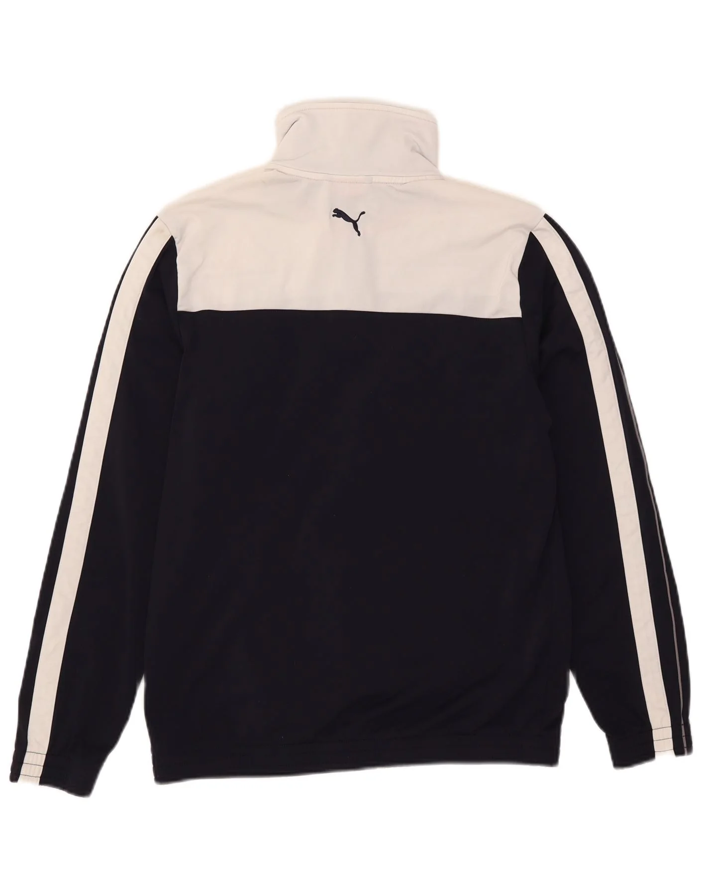 Puma Mens Tracksuit Top Jacket Medium Navy Blue Colourblock Polyester - Image 2