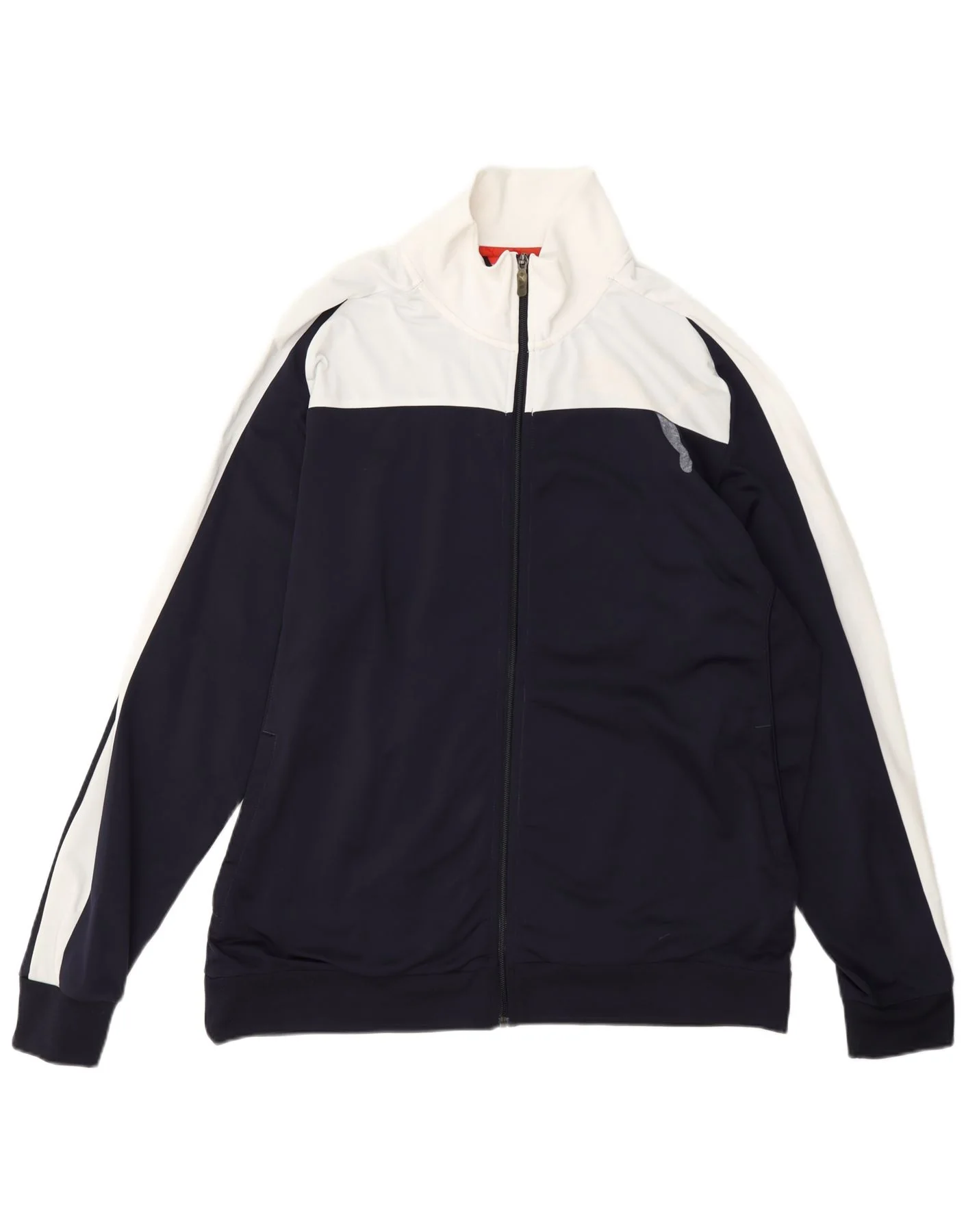 Puma Mens Tracksuit Top Jacket XL Navy Blue Colourblock