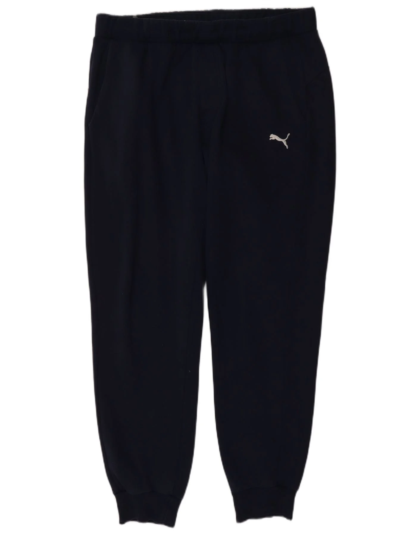 Puma Mens Tracksuit Trousers Joggers Large Navy Blue Cotton