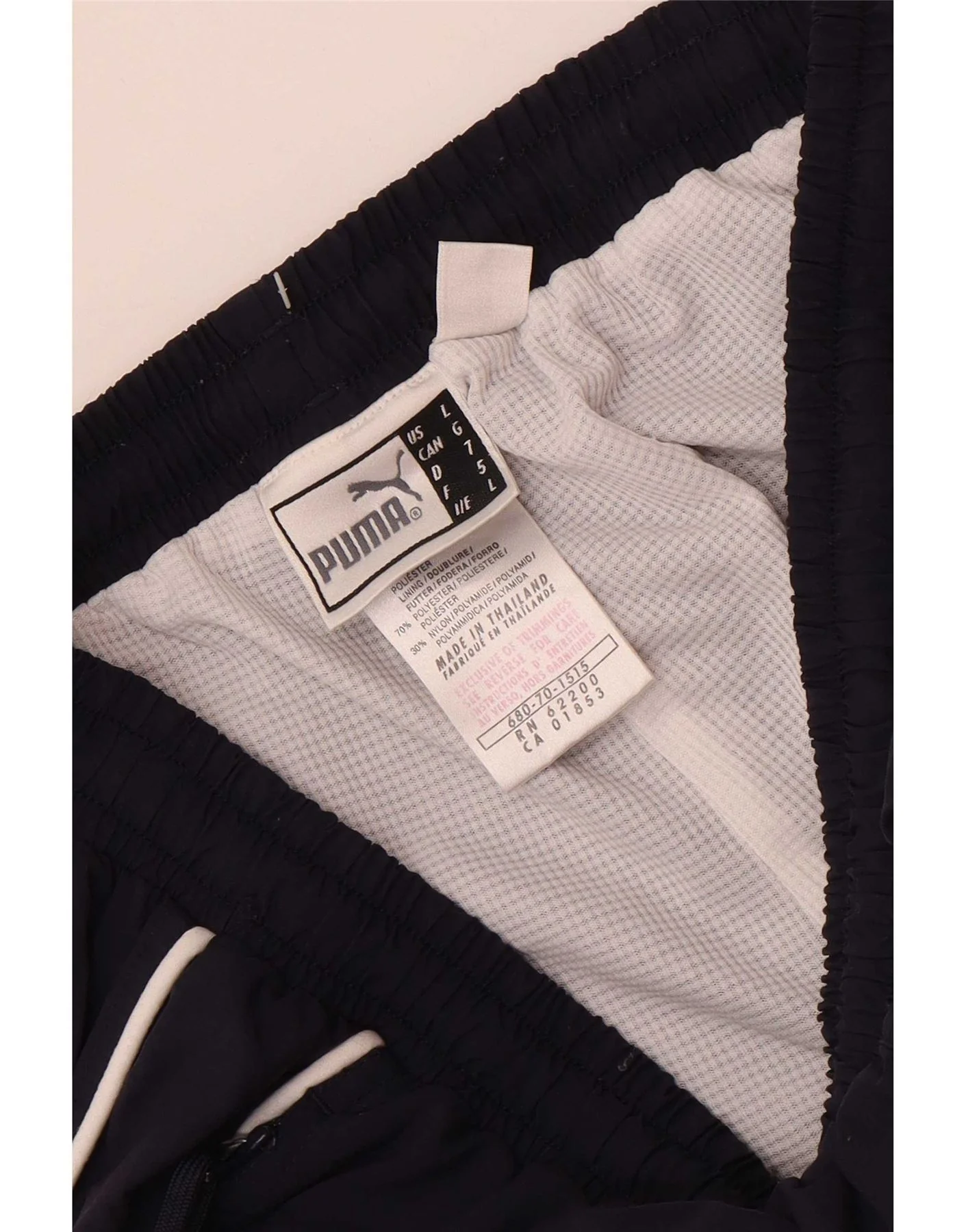 Puma Mens Tracksuit Trousers Joggers Large Navy Blue Nylon - Image 4