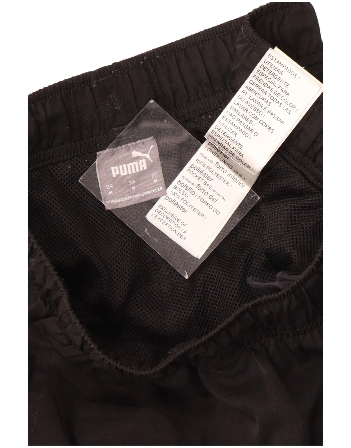 Puma Mens Tracksuit Trousers Joggers Medium Black Polyester - Image 3