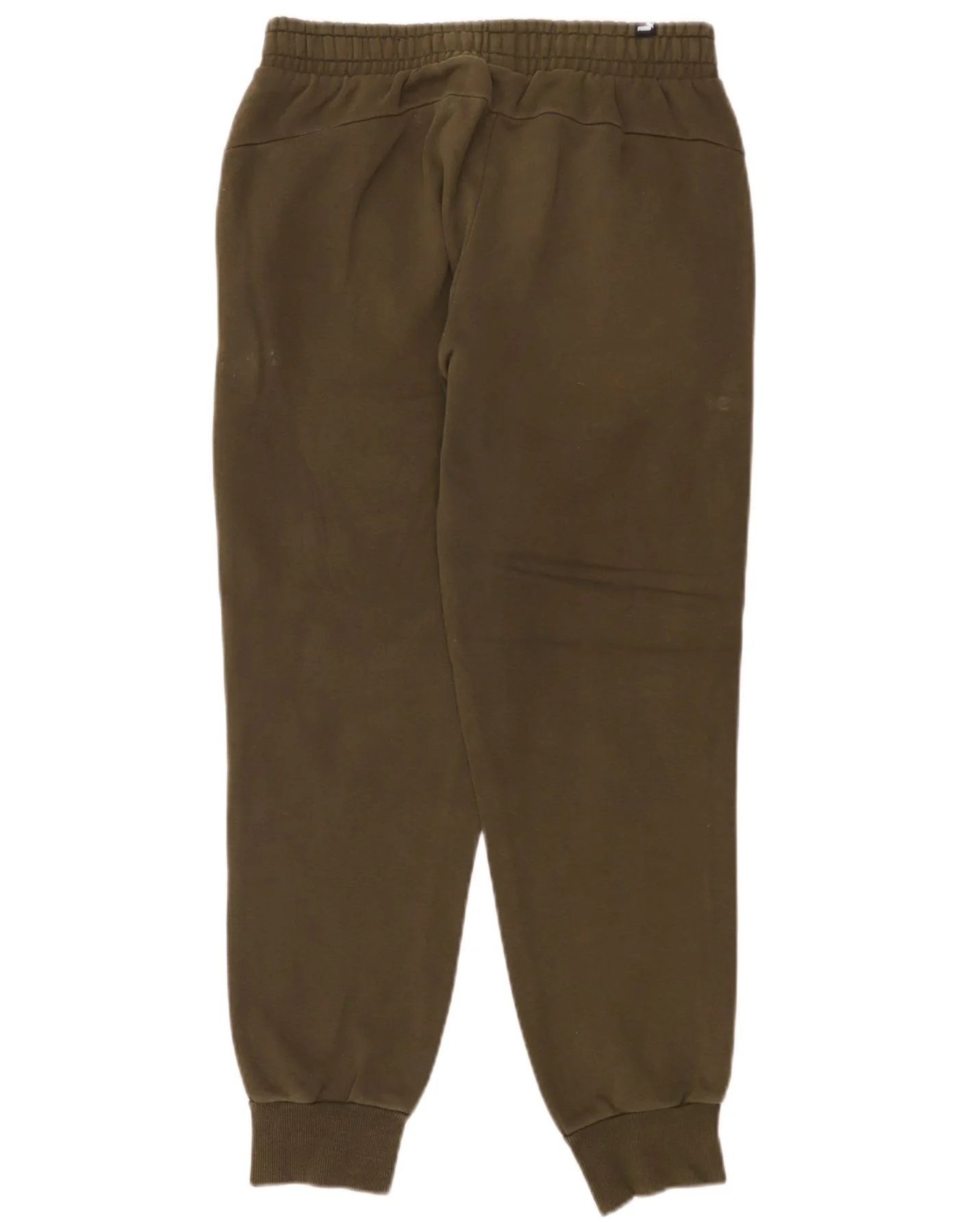 Puma Mens Tracksuit Trousers Joggers Medium Khaki Cotton - Image 2