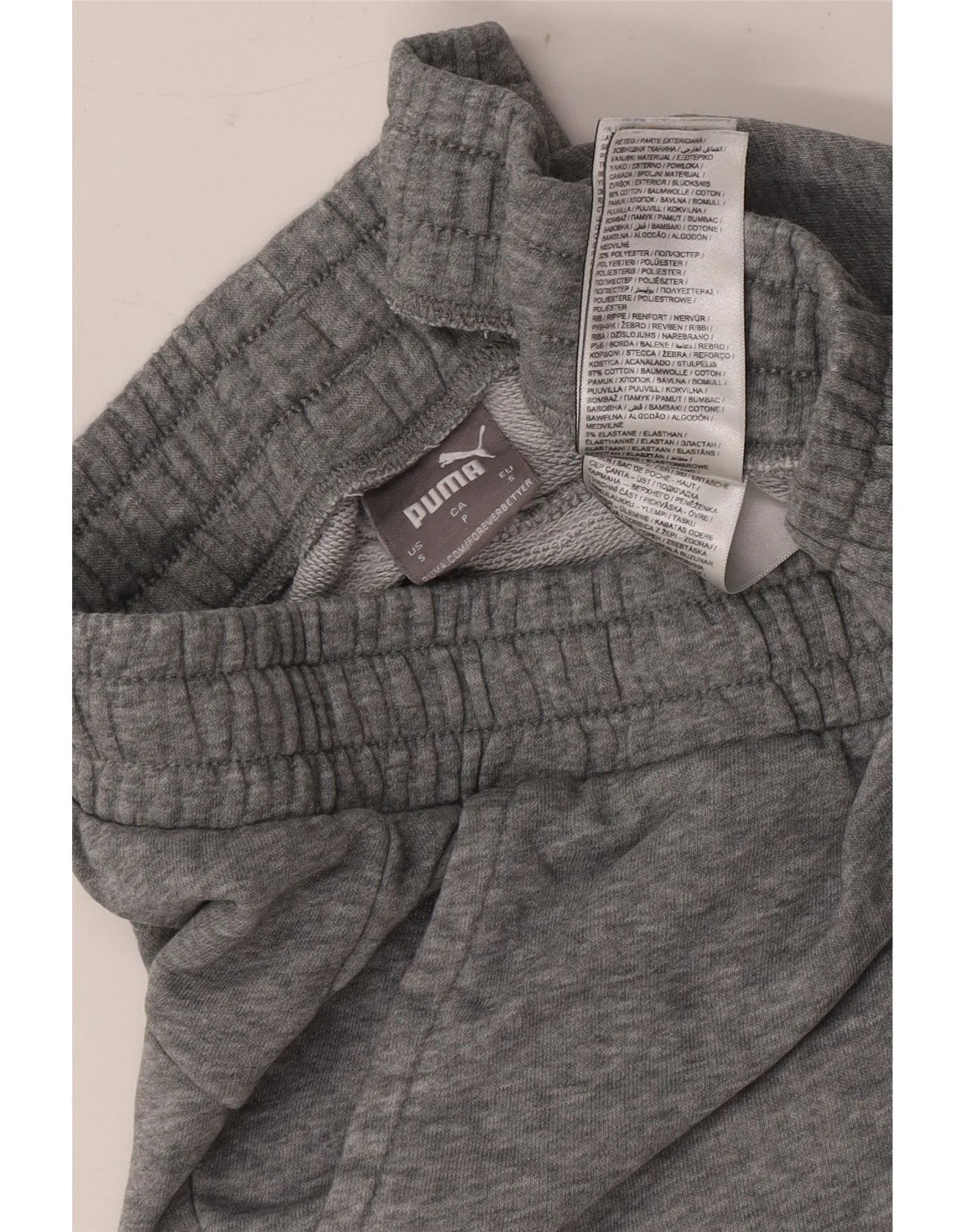 Puma Mens Tracksuit Trousers Joggers Small Grey Flecked Cotton - Image 4