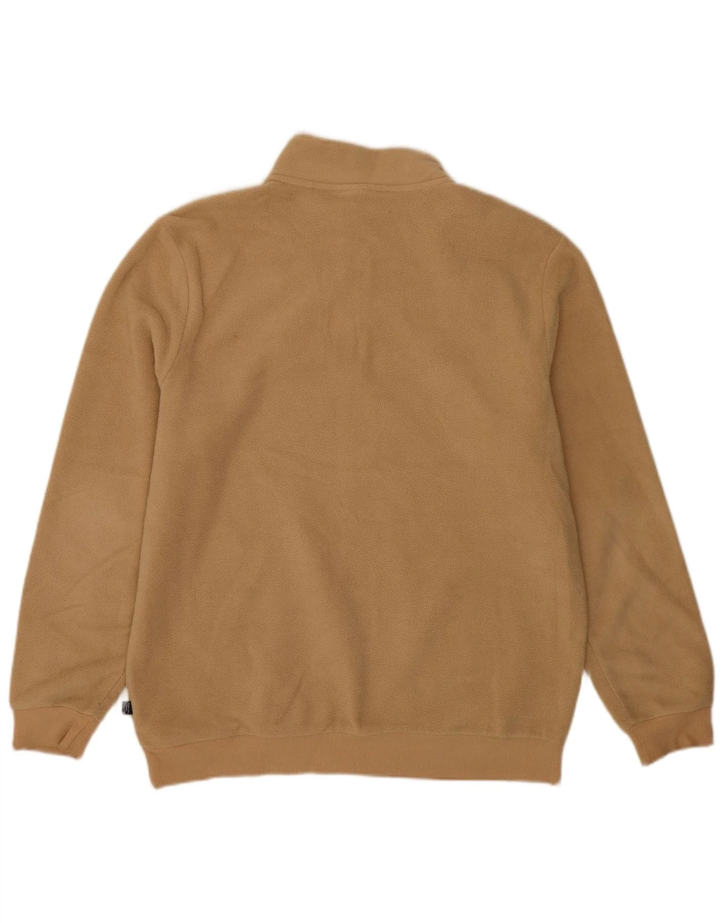 Puma Mens Zip Neck Fleece Jumper Large Beige Polyester - Image 2