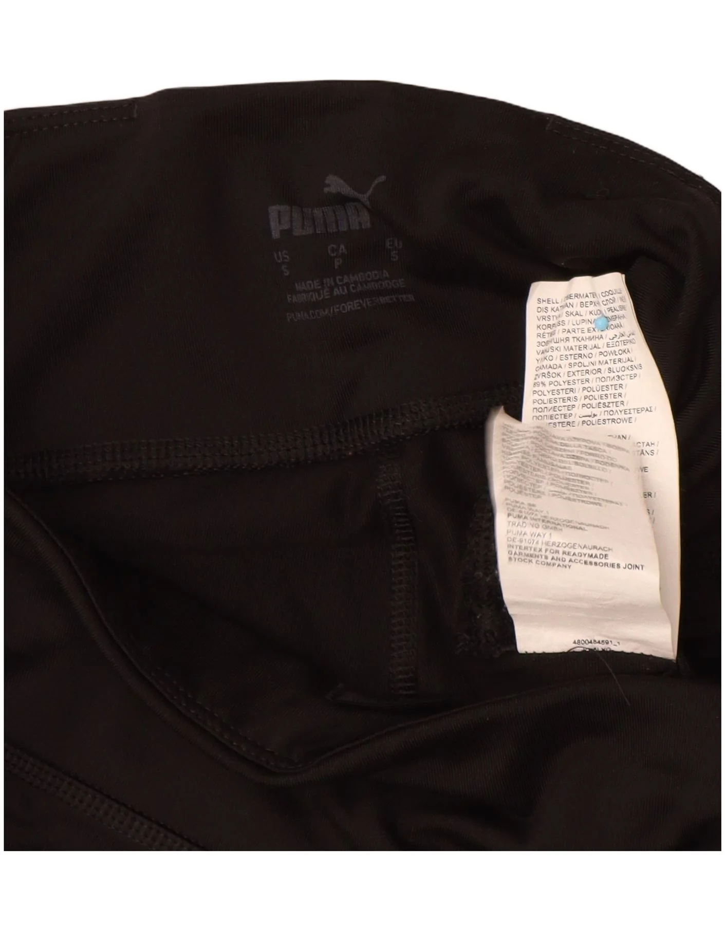 Puma Womens Capri Leggings UK 8 Small Black Polyester - Image 3