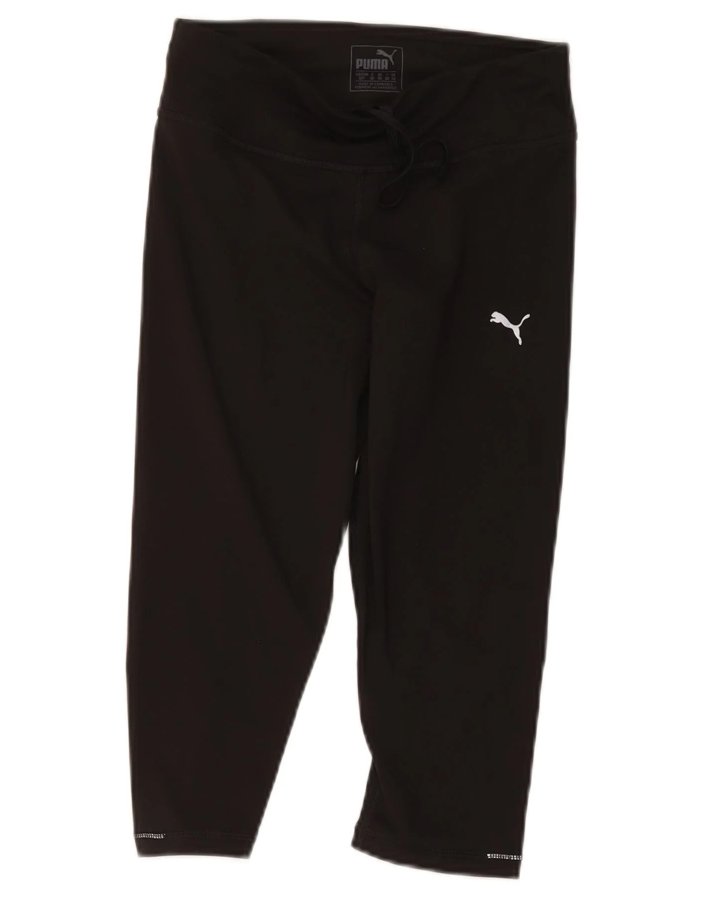 Puma Womens Capri Tracksuit Trousers UK 10 Small Black Polyester