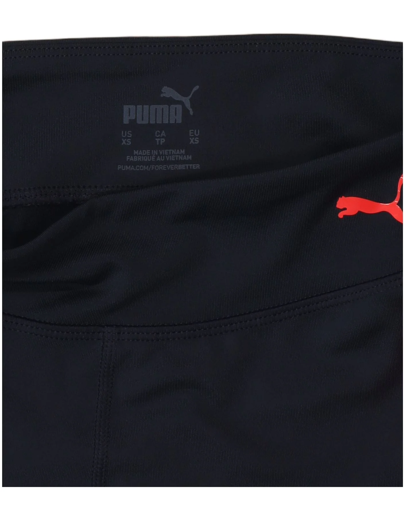 Puma Womens Graphic Leggings UK 4 XS Navy Blue Colourblock - Image 2