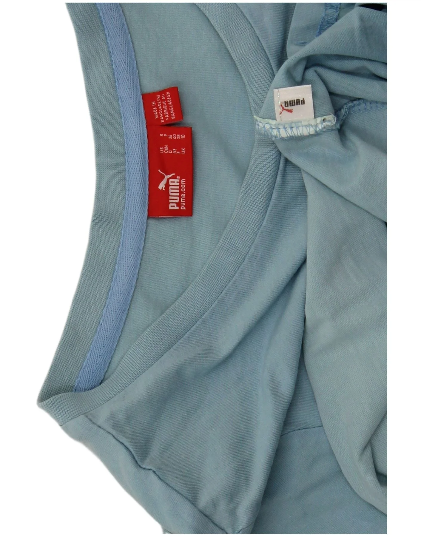 Puma Womens Graphic T-Shirt Top UK 10 Small Blue - Image 3