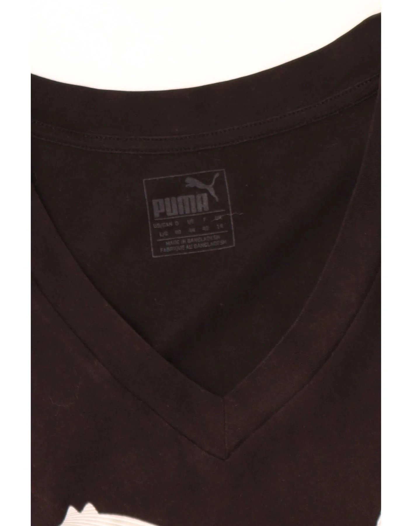 Puma Womens Graphic T-Shirt Top UK 14 Large Black - Image 4