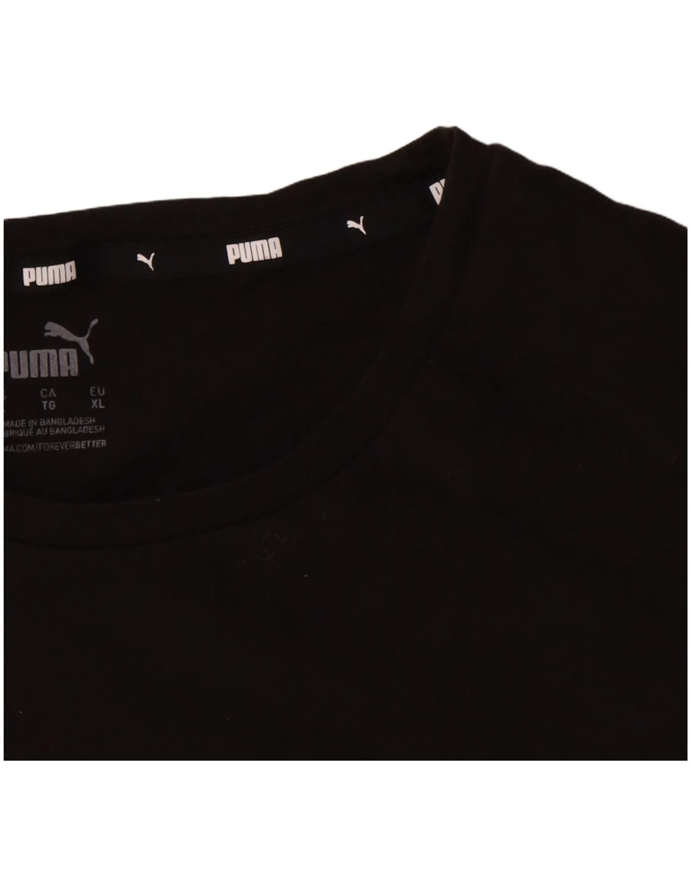 Puma Womens Graphic T-Shirt Top UK 18 XL Black Cotton - Image 3