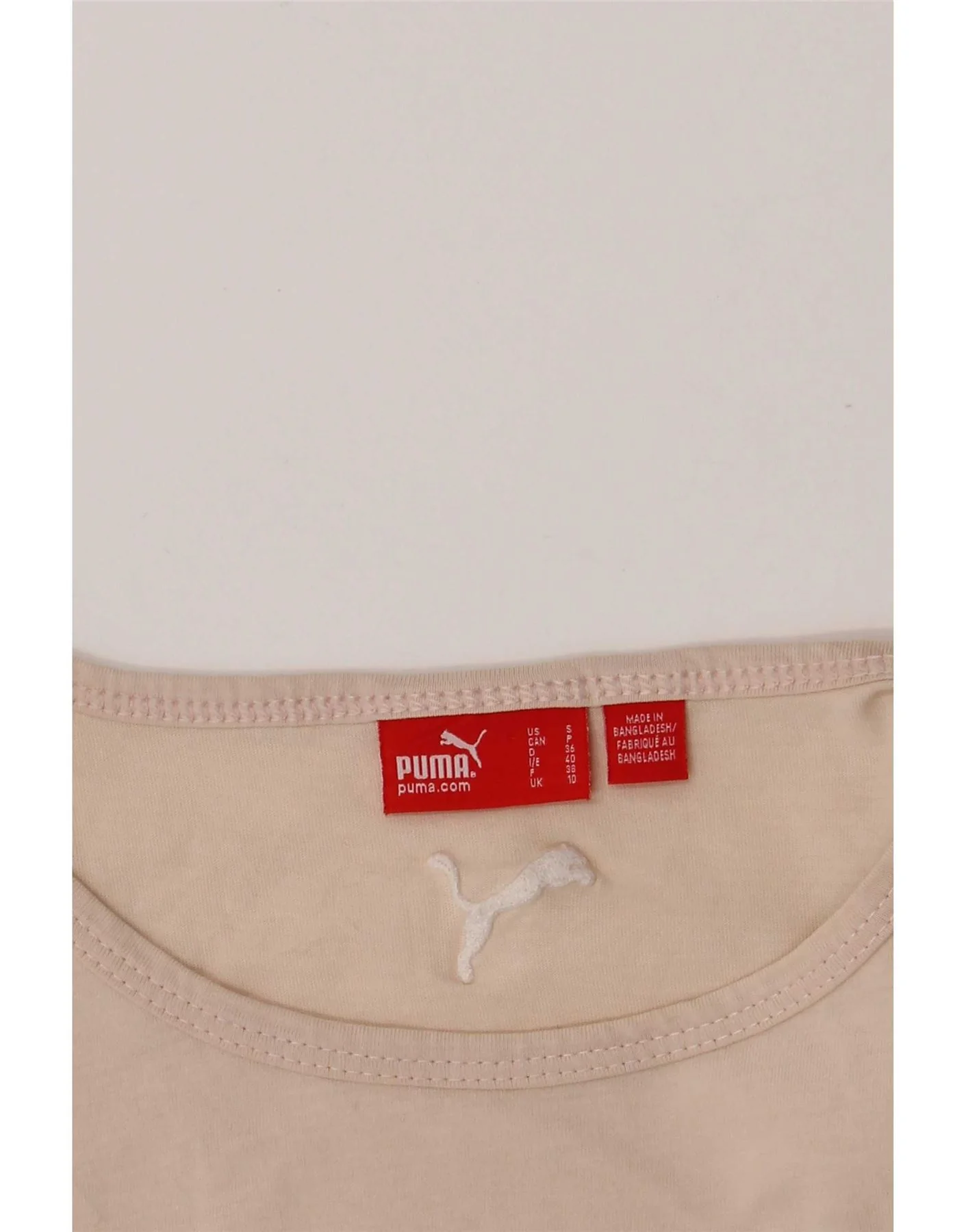 Puma Womens Graphic Vest Top UK 10 Small Beige Sports - Image 3