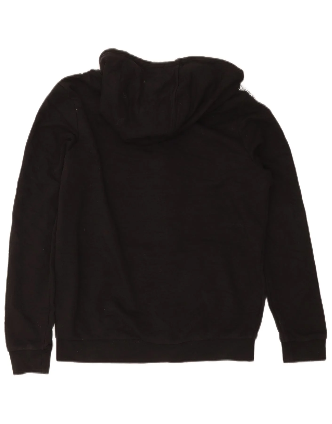 Puma Womens Graphic Zip Hoodie Sweater UK 10 Small Black Cotton - Image 2