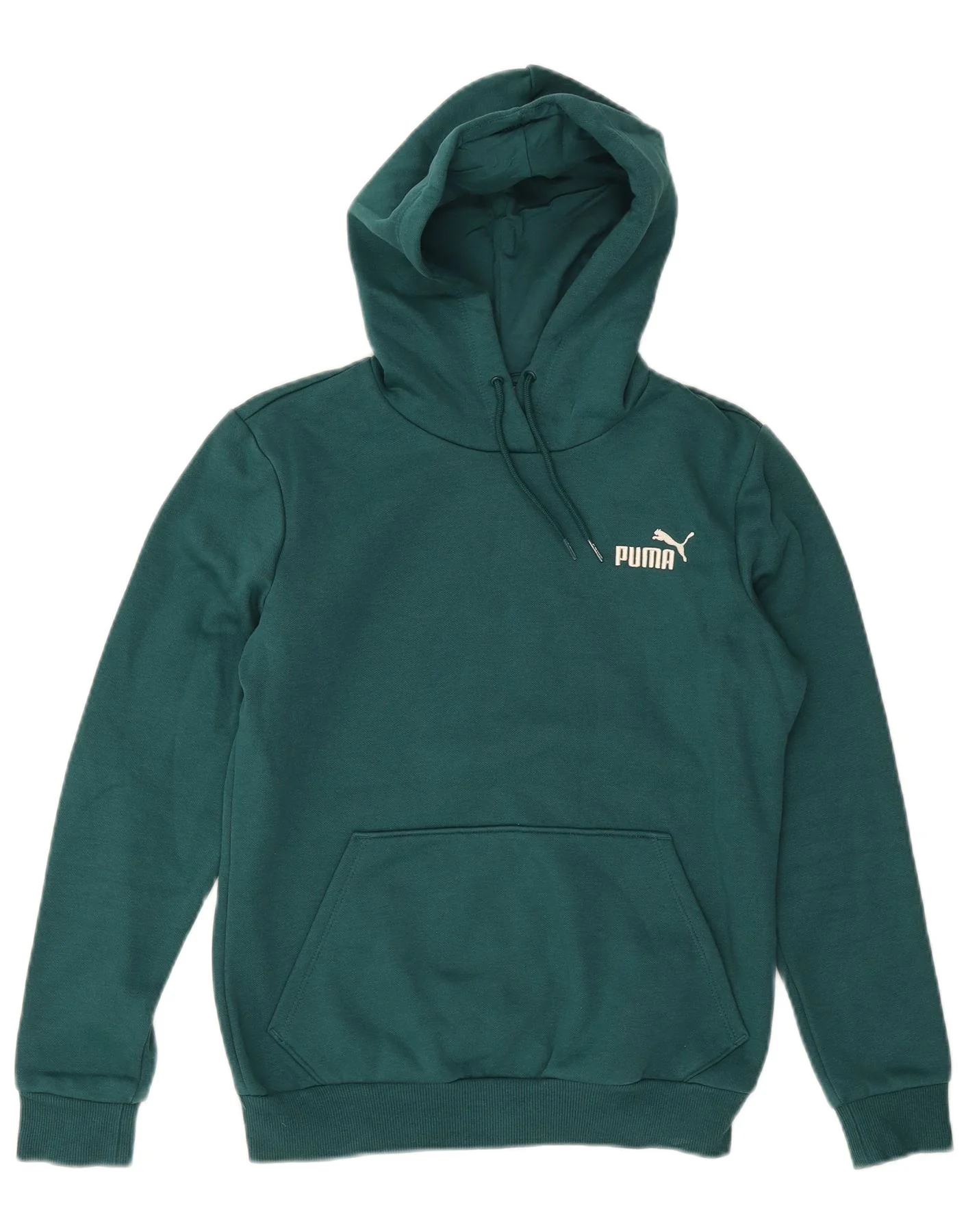 Puma Womens Hoodie Jumper UK 10 Small Green Cotton