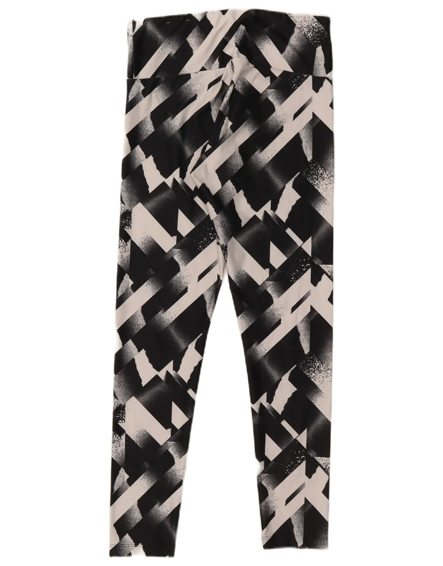 Puma Womens Leggings UK 12 Medium Black Geometric - Image 2