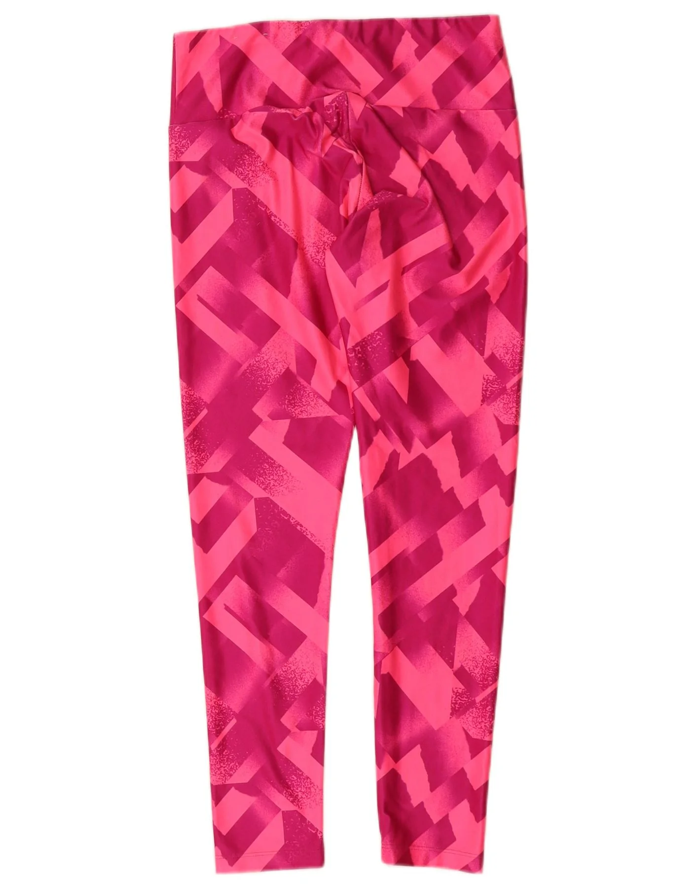Puma Womens Leggings UK 12 Medium Pink Geometric - Image 2