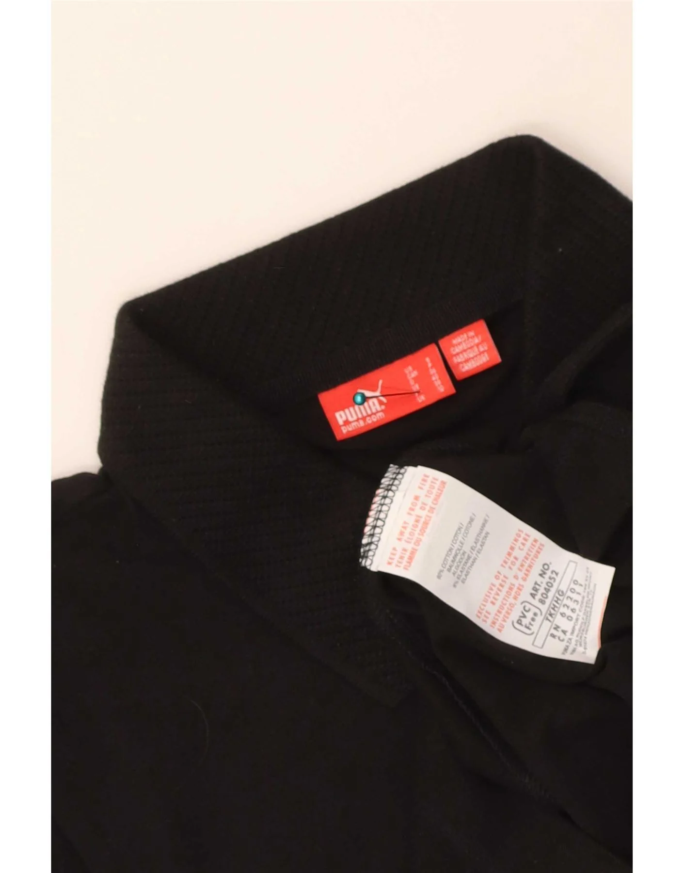 Puma Womens Polo Shirt UK 10 Small Black Cotton - Image 4