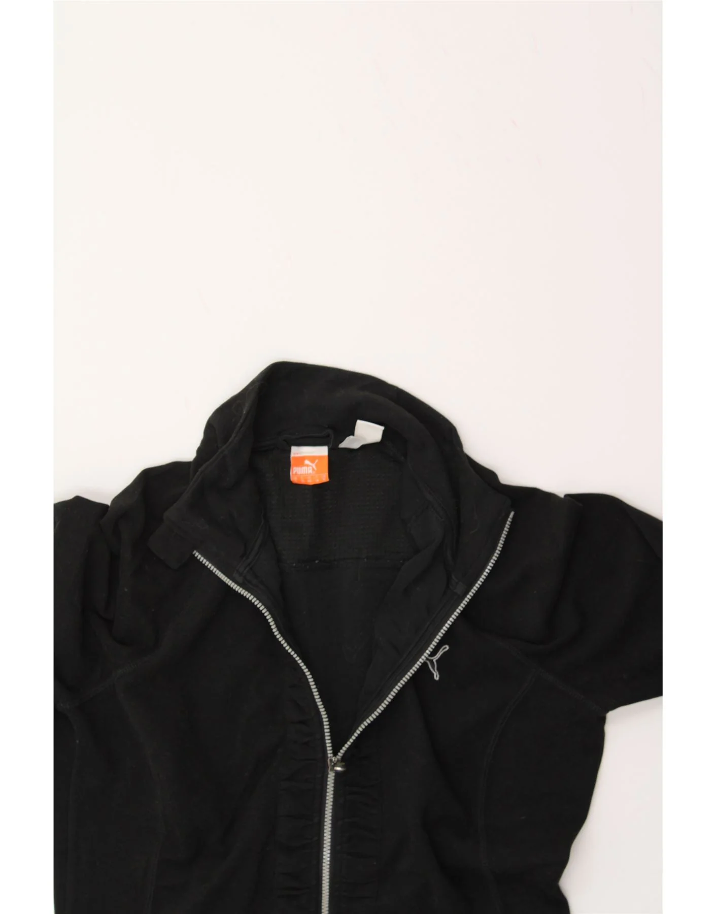 PUMA Womens Tracksuit Top Jacket UK 10 Small Black Polyester - Image 3