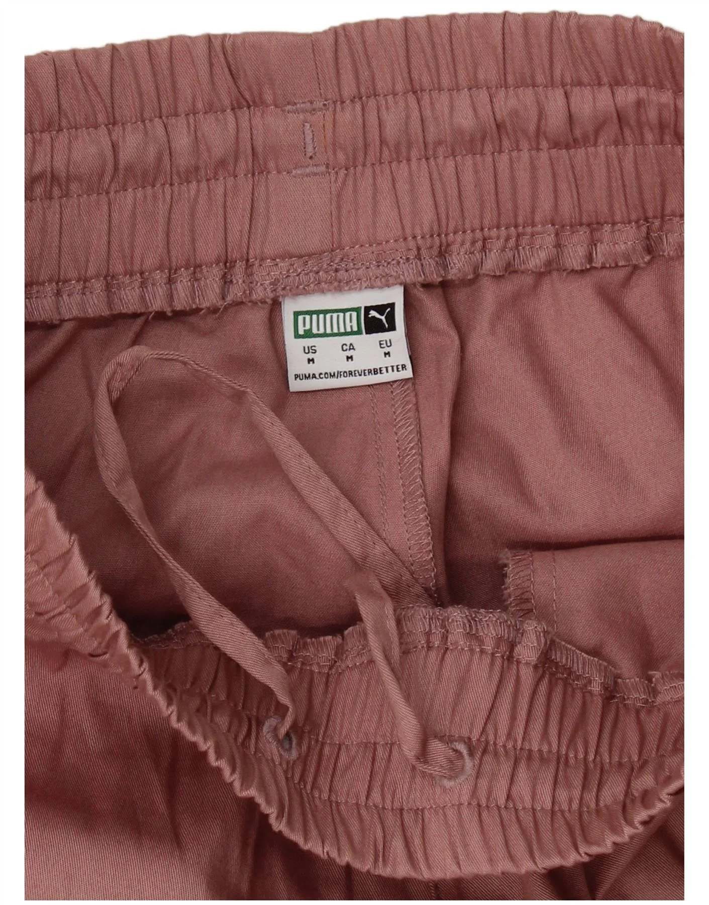 Puma Womens Wide Leg Cargo Trousers Medium W30 L30 Pink Cotton - Image 4