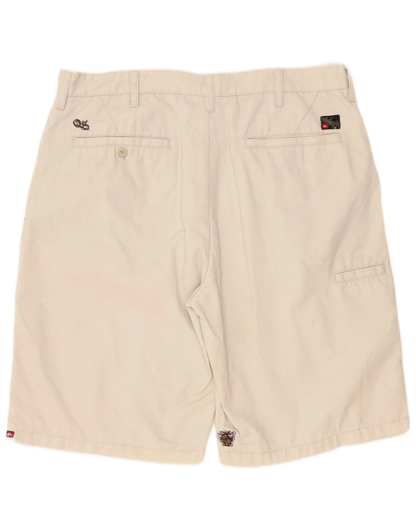 Quiksilver Mens Casual Shorts W38 XL Beige Polyester - Image 2