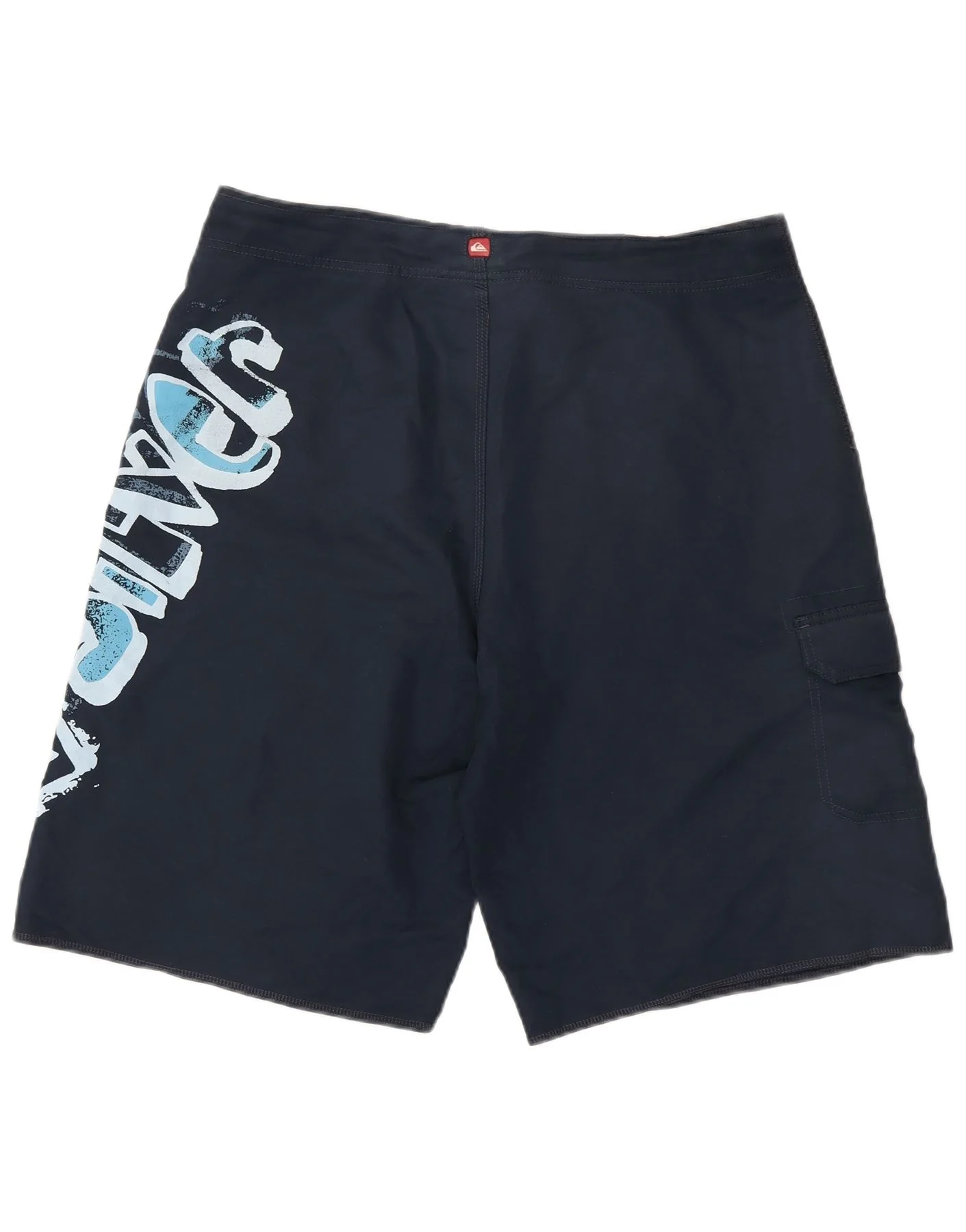 Quiksilver Mens Graphic Swimming Shorts Large Navy Blue Polyester - Image 2